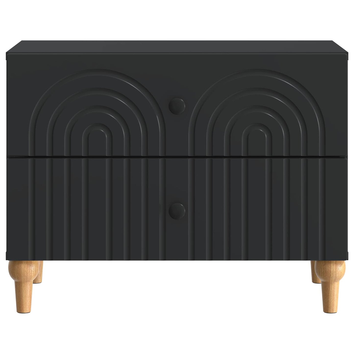 Nachttisch Schwarz 62 x 34,5 x 48 cm Holzwerkstoff