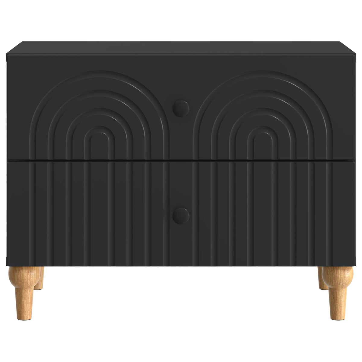 Nachttisch Schwarz 62 x 34,5 x 48 cm Holzwerkstoff