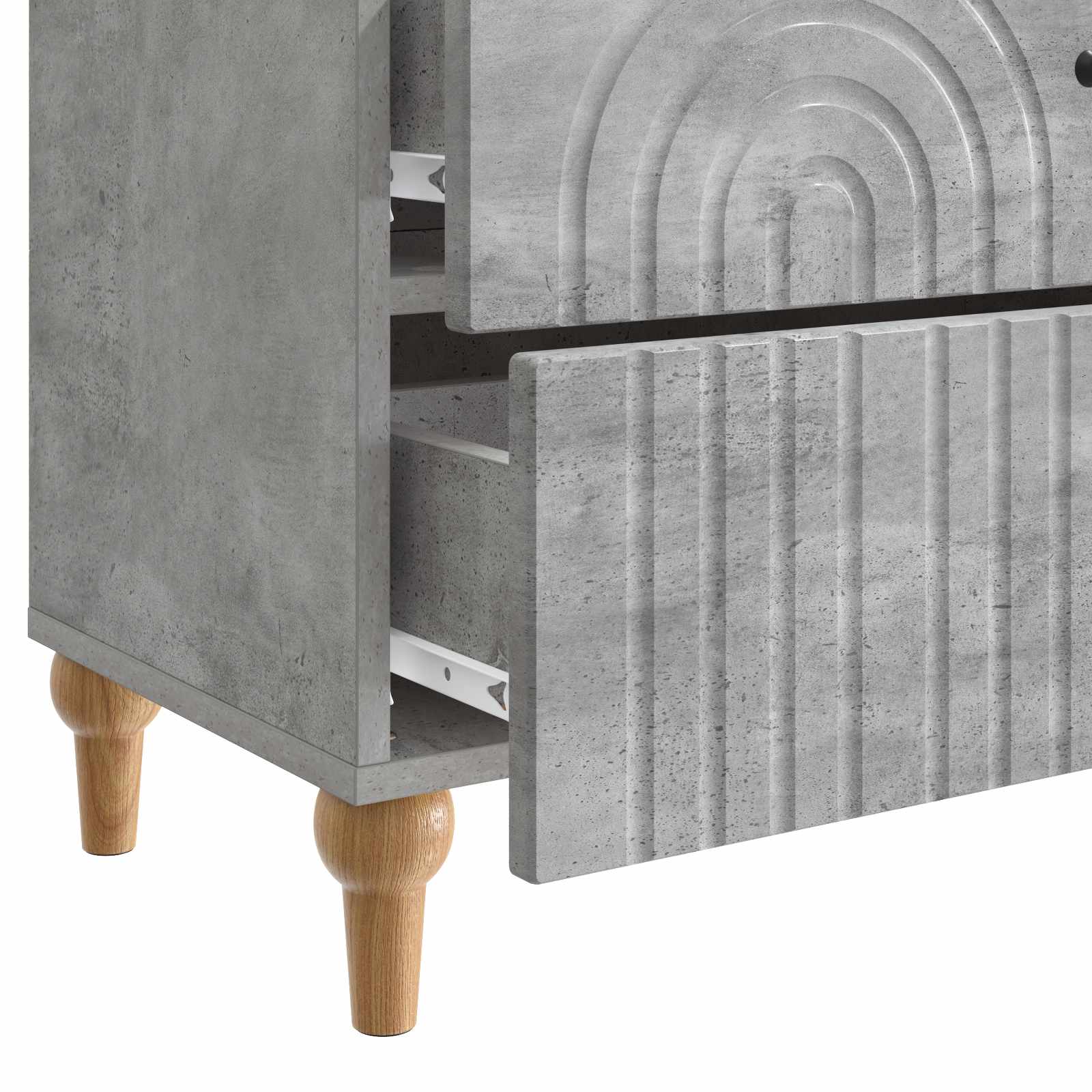Nachttisch Betongrau 62 x 34,5 x 48 cm Holzwerkstoff