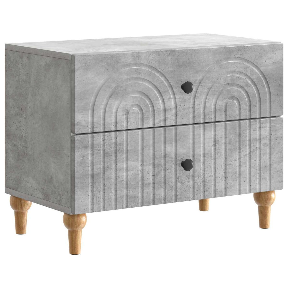 Nachttisch Betongrau 62 x 34,5 x 48 cm Holzwerkstoff