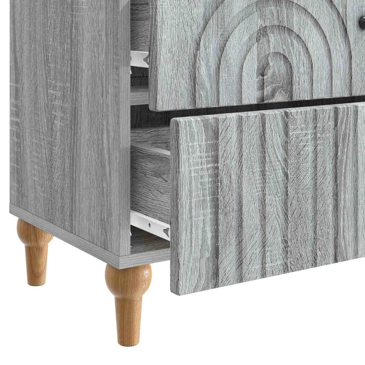 Nachttisch Graues Sonoma 62 x 34,5 x 48 cm Holzwerkstoff