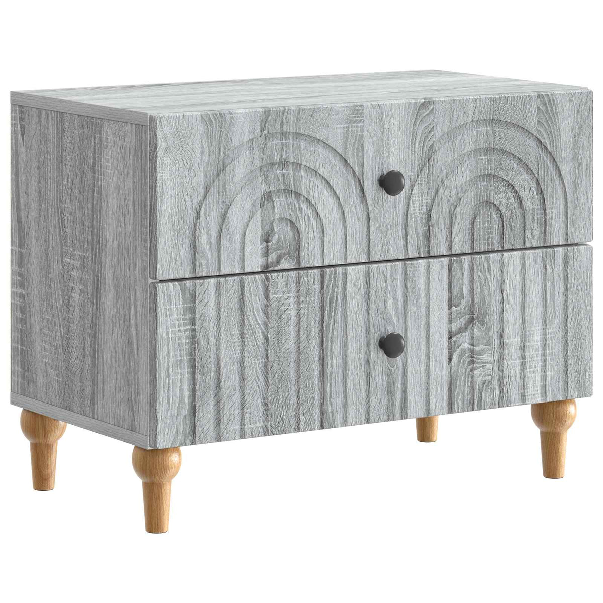 Nachttisch Graues Sonoma 62 x 34,5 x 48 cm Holzwerkstoff