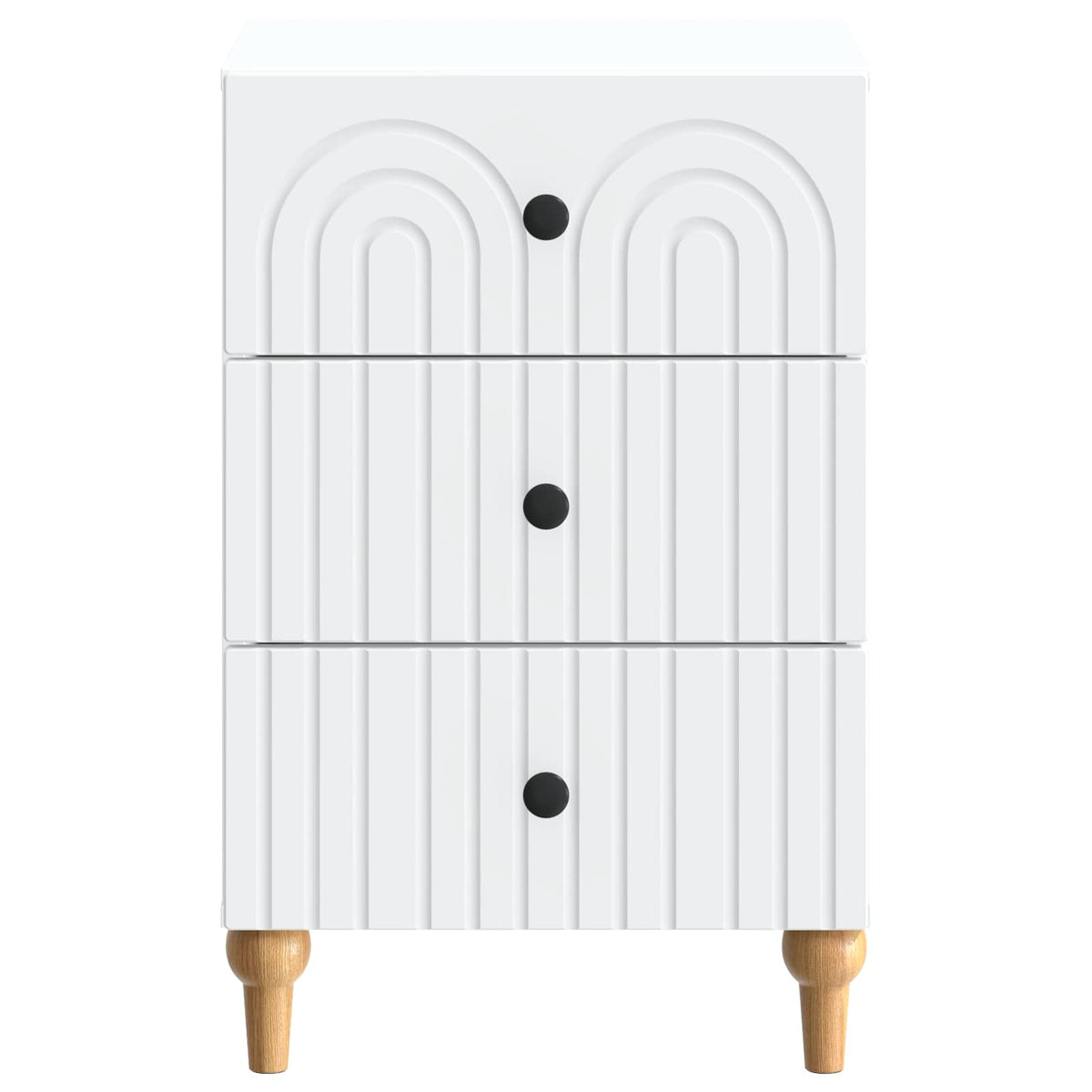 Nachttisch mit Schubladen Weiß 43 x 41 x 66,5 cm Holzwerkstoff