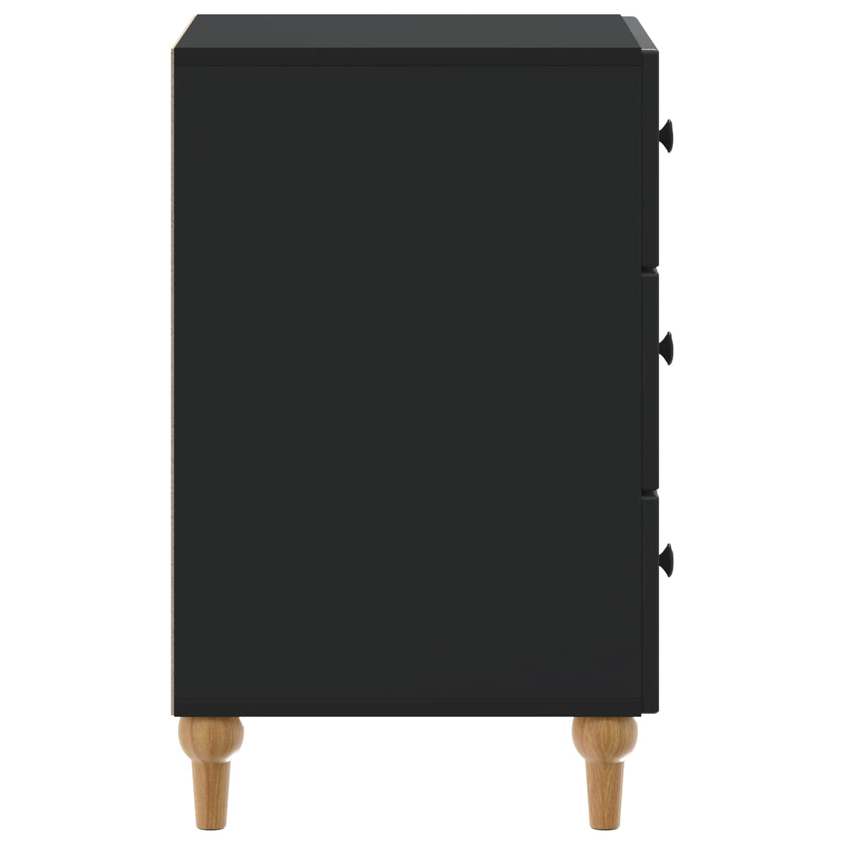 Nachttisch Schwarz 43 x 41 x 66,5 cm Holzwerkstoff