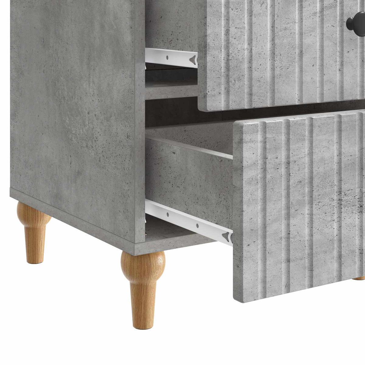 Nachttisch Betongrau 43 x 41 x 66,5 cm Holzwerkstoff