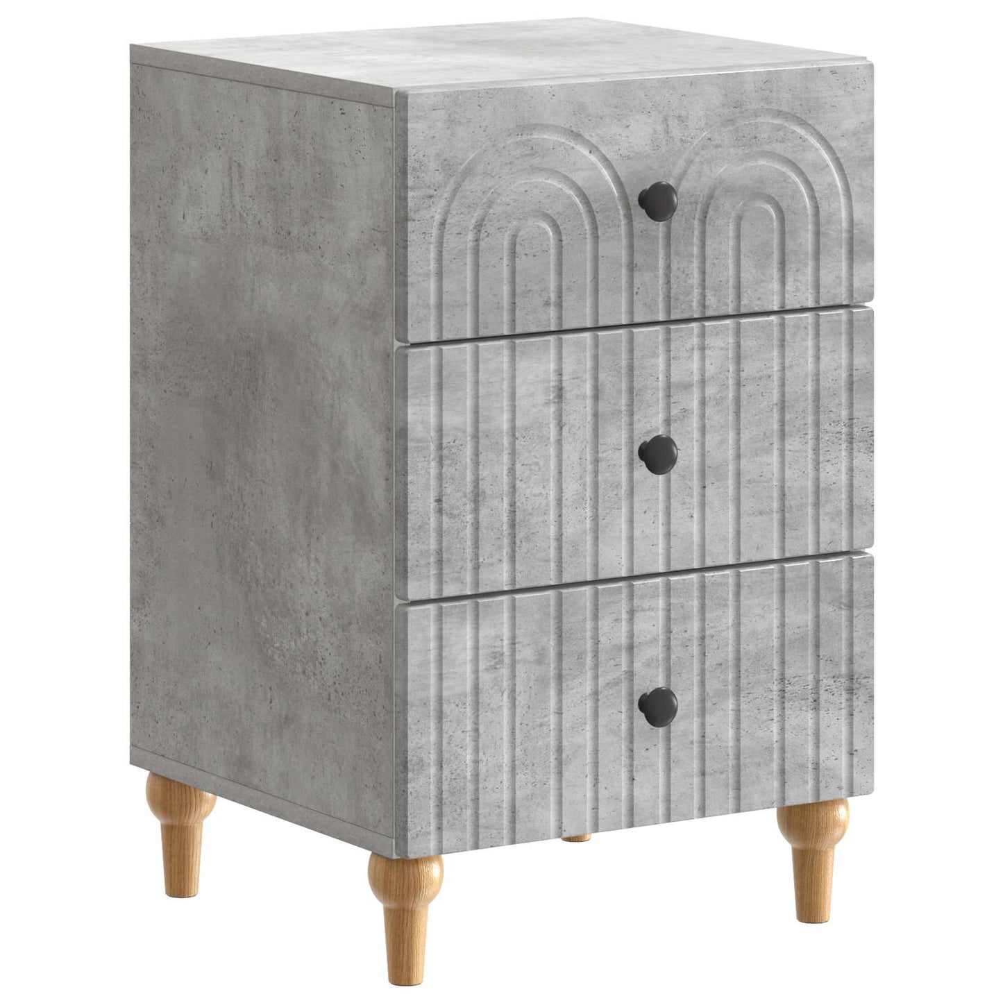 Nachttisch Betongrau 43 x 41 x 66,5 cm Holzwerkstoff