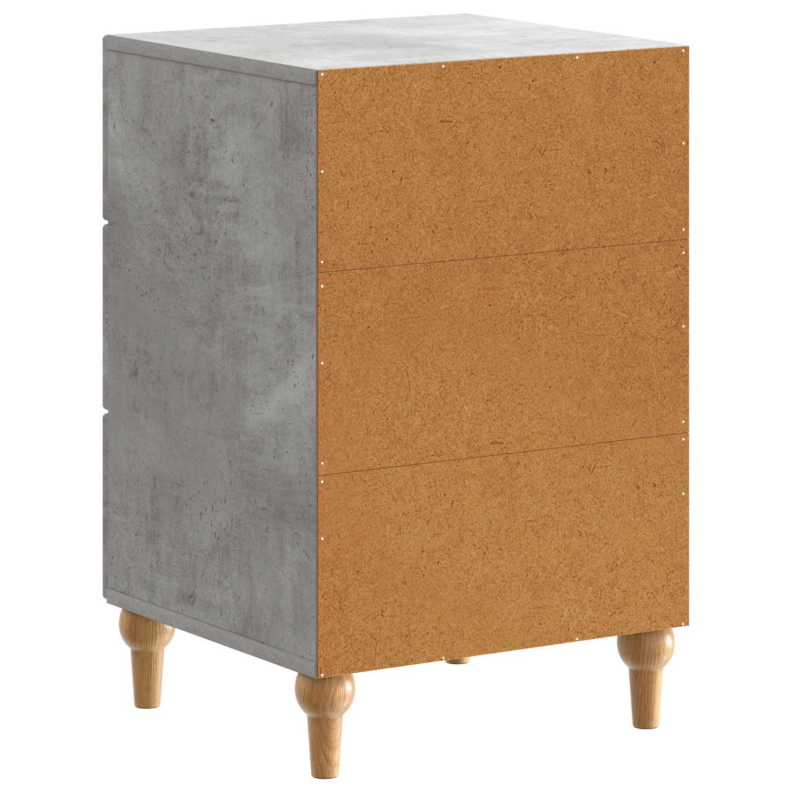 Nachttisch Betongrau 43 x 41 x 66,5 cm Holzwerkstoff