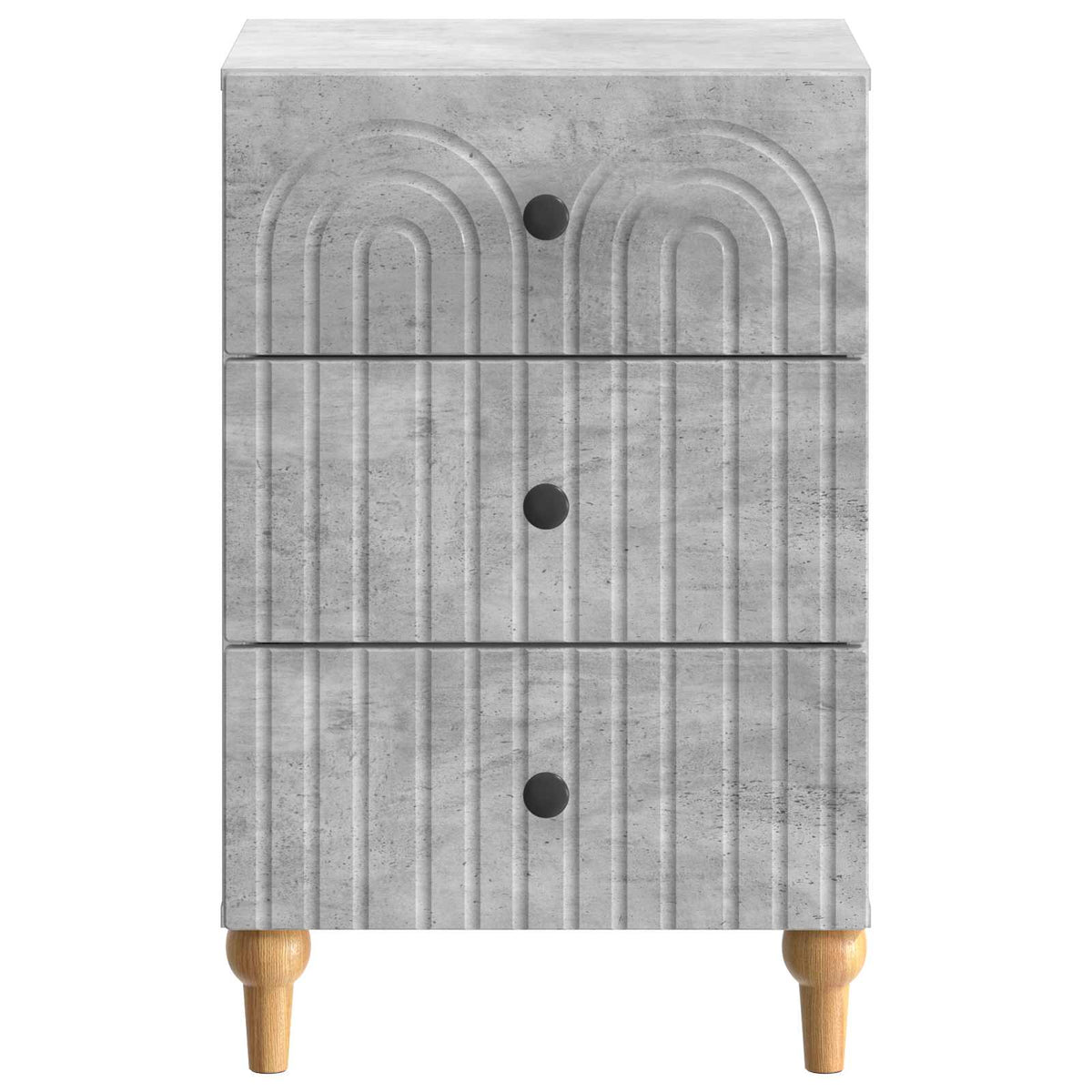 Nachttisch Betongrau 43 x 41 x 66,5 cm Holzwerkstoff
