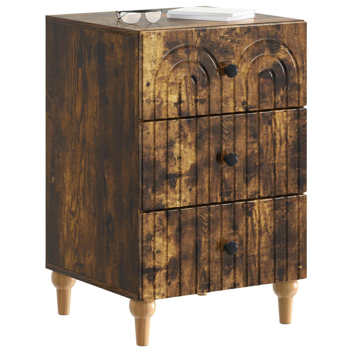 Nachttisch Räuchereiche 43 x 41 x 66,5 cm Holzwerkstoff