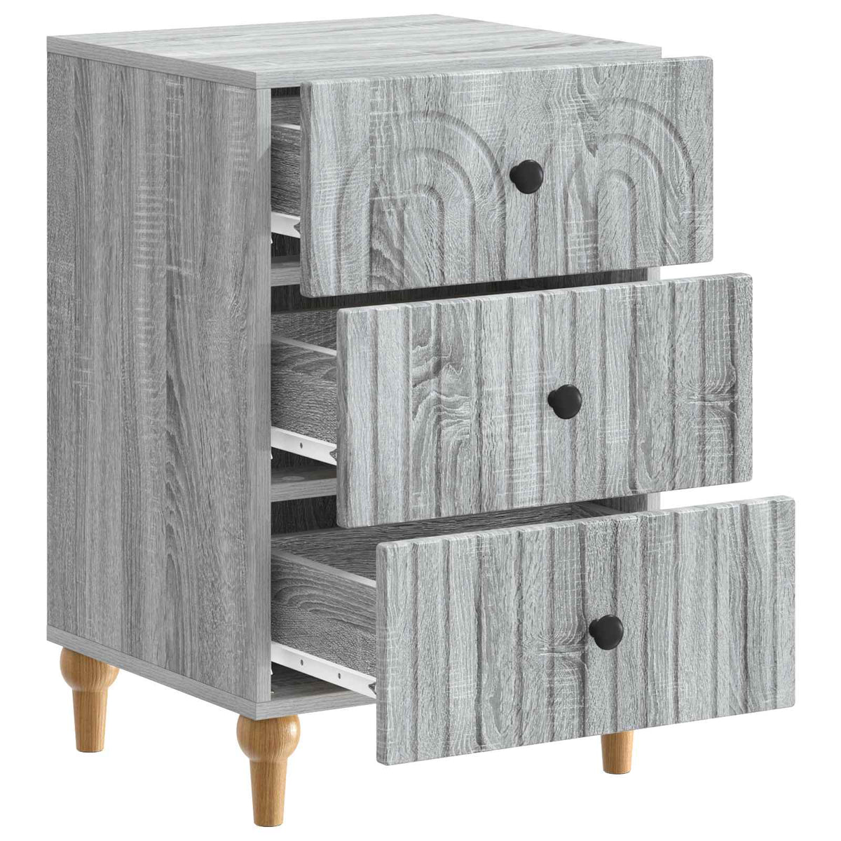 Nachttisch Sonoma-Grau 43 x 41 x 66,5 cm Holzwerkstoff