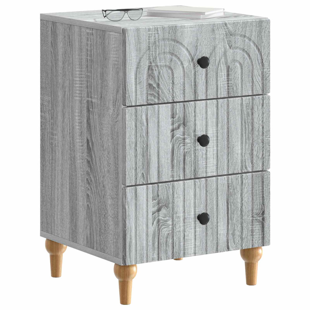 Nachttisch Sonoma-Grau 43 x 41 x 66,5 cm Holzwerkstoff