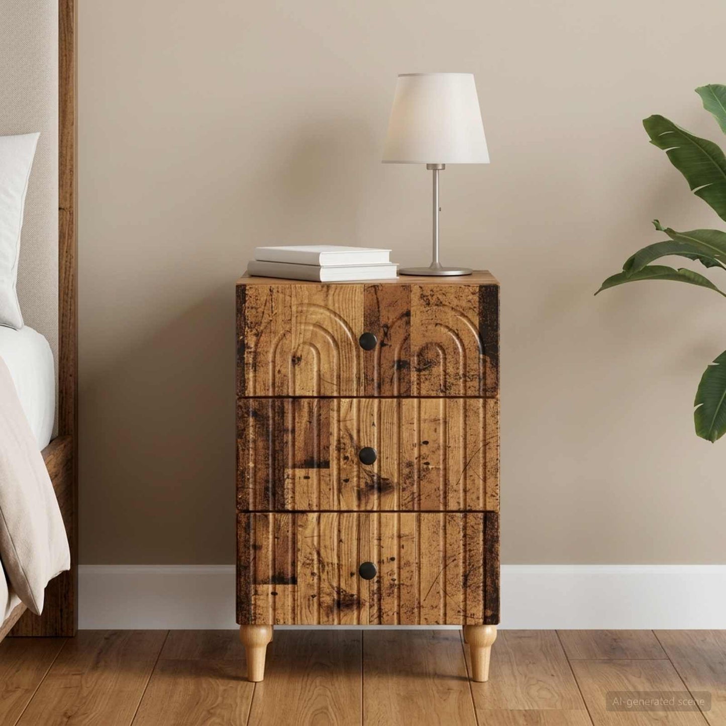Nachttisch Altholz 43 x 41 x 66,5 cm Holzwerkstoff