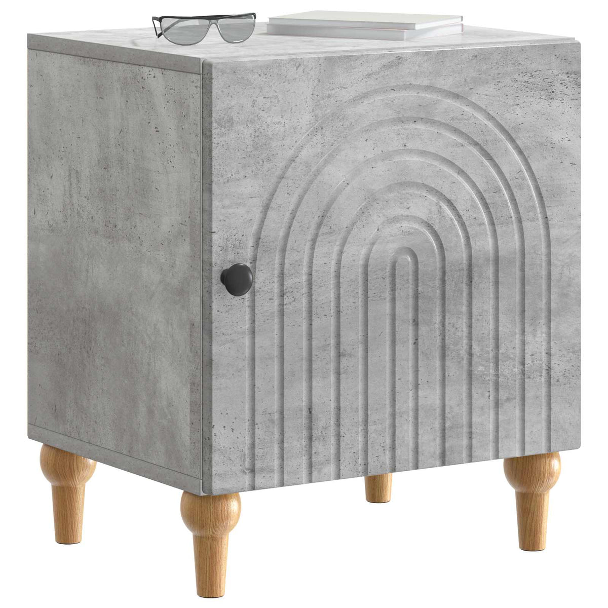 Nachttisch Betongrau 43 x 34,5 x 50 cm Holzwerkstoff