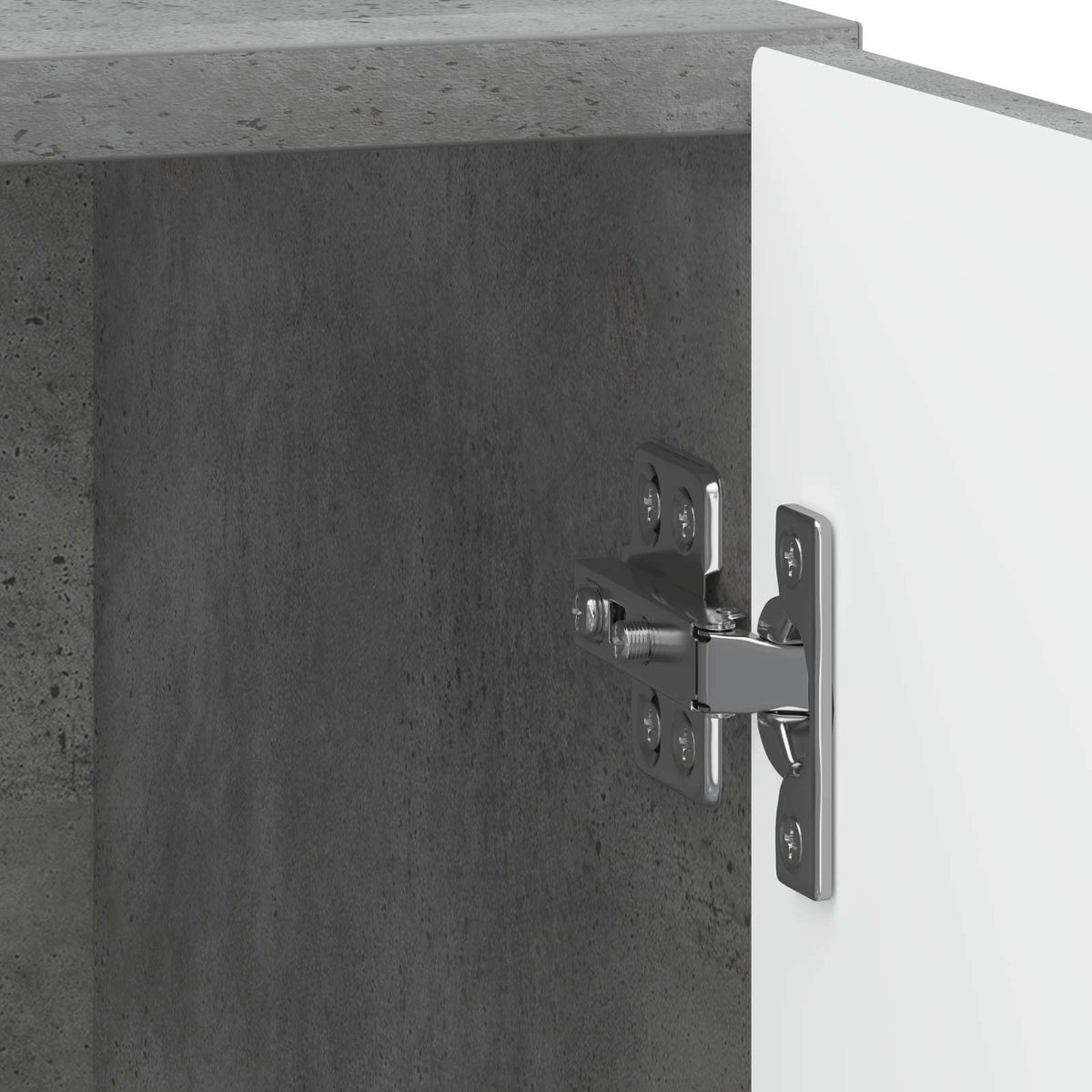 Nachttisch 2 stk. Betongrau 43 x 34,5 x 50 cm Holzwerkstoff