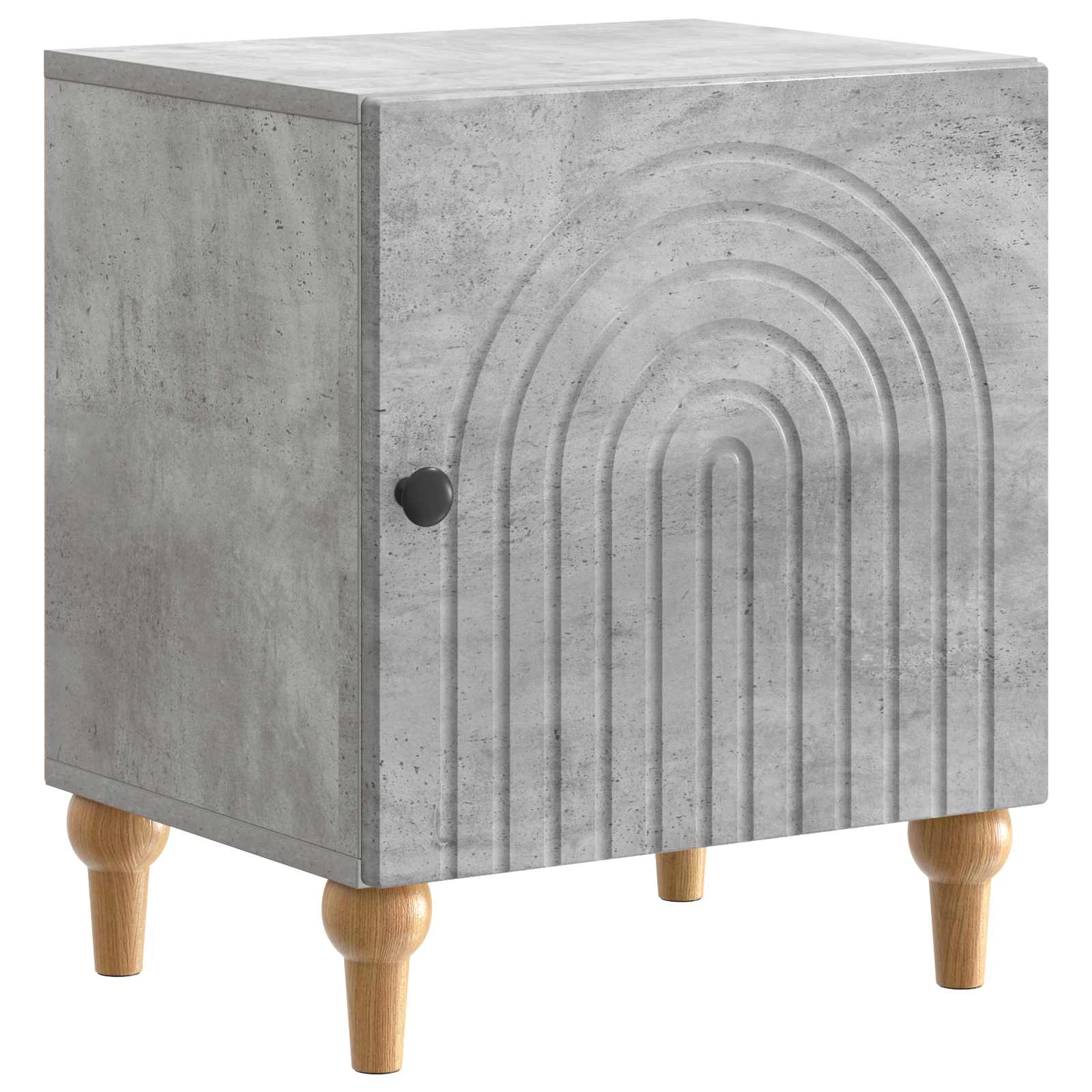 Nachttisch 2 stk. Betongrau 43 x 34,5 x 50 cm Holzwerkstoff