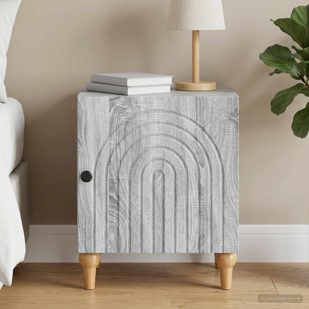 Nachttisch Graues Sonoma 43 x 34,5 x 50 cm Holzwerkstoff