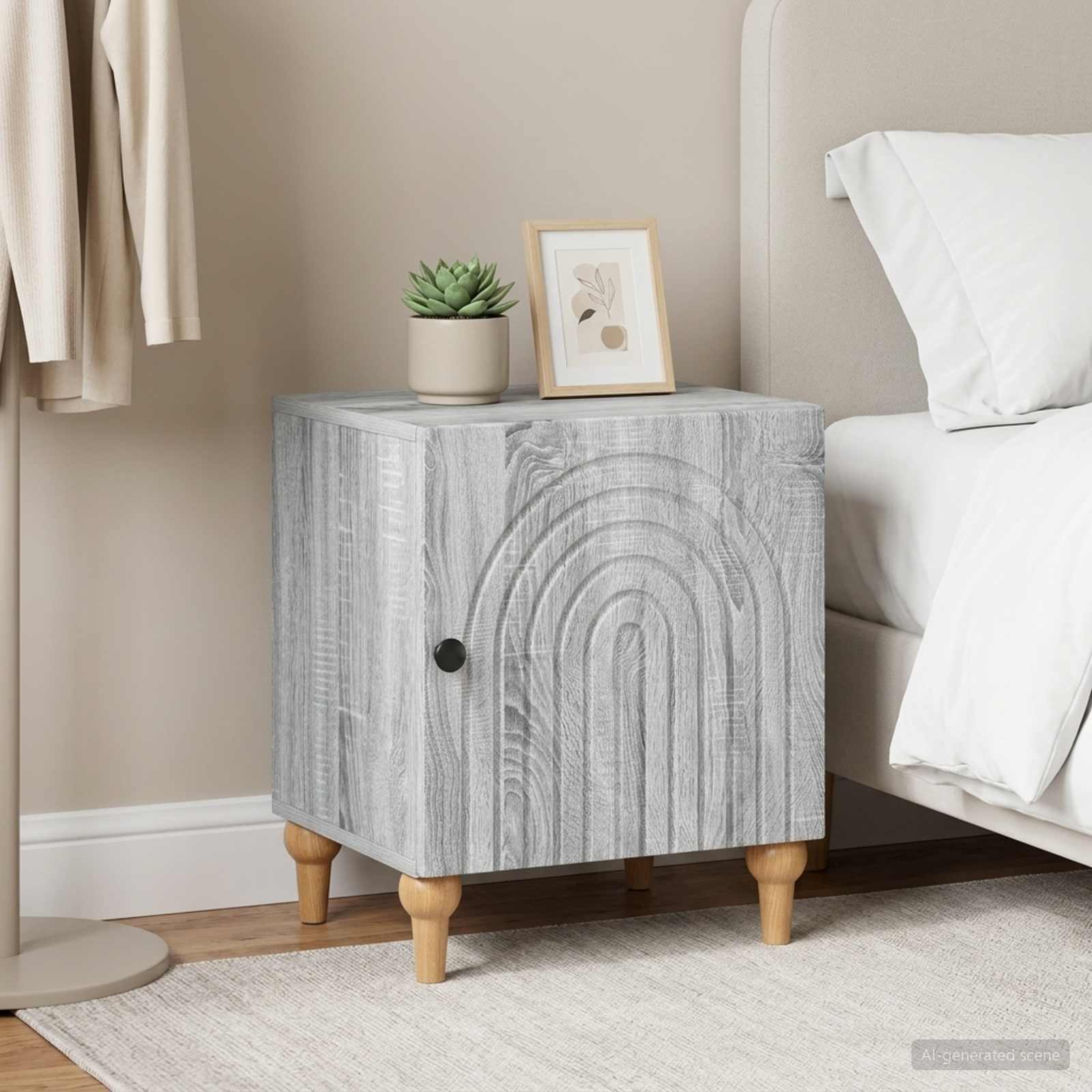 Nachttisch 2 stk. Graues Sonoma 43 x 34,5 x 50 cm Holzwerkstoff