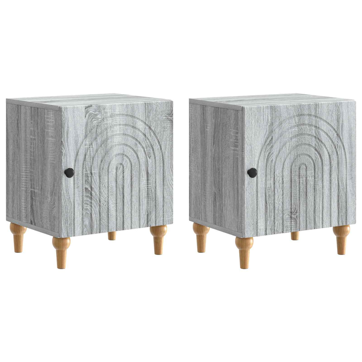 Nachttisch 2 stk. Graues Sonoma 43 x 34,5 x 50 cm Holzwerkstoff