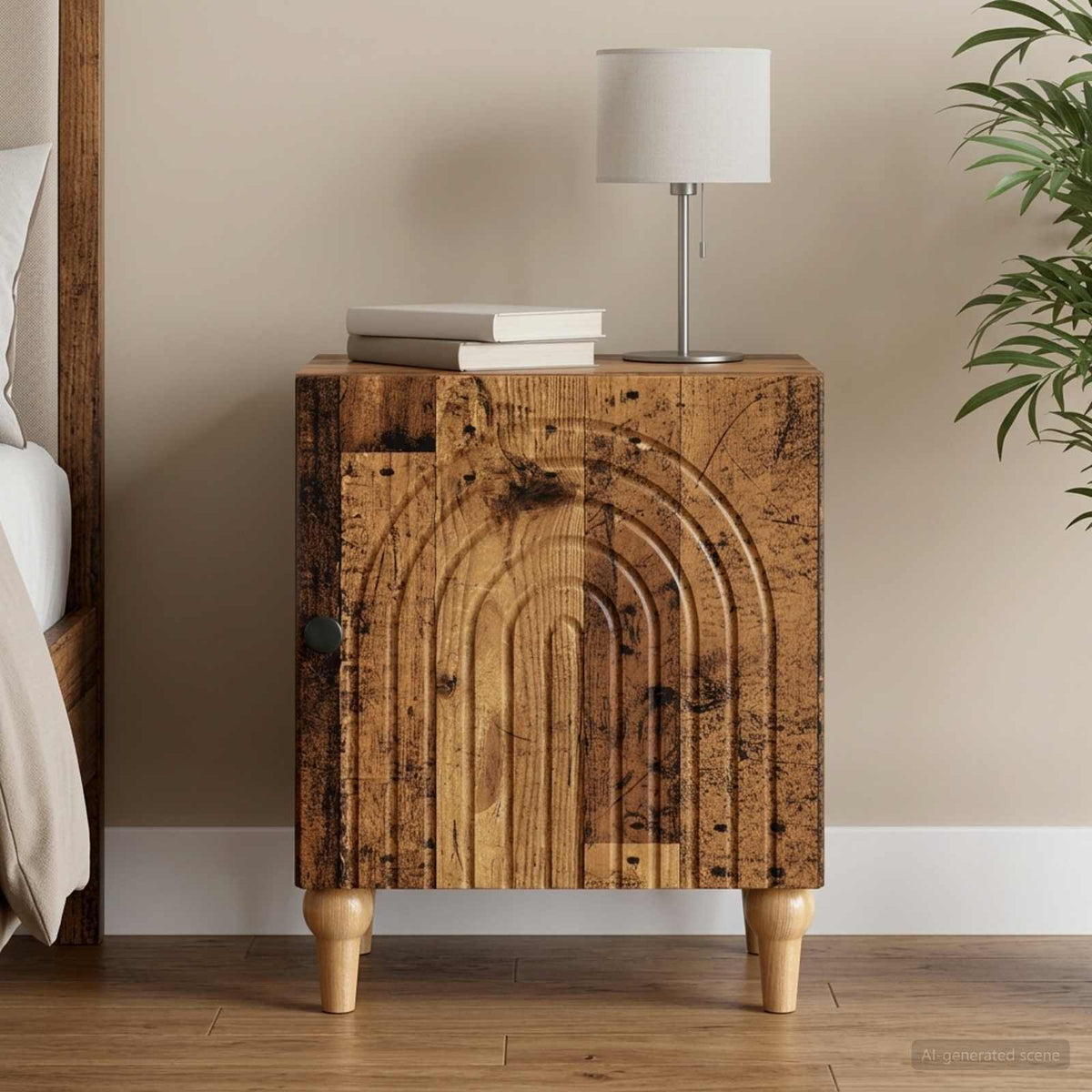 Nachttisch Altholz 43 x 34,5 x 50 cm Holzwerkstoff