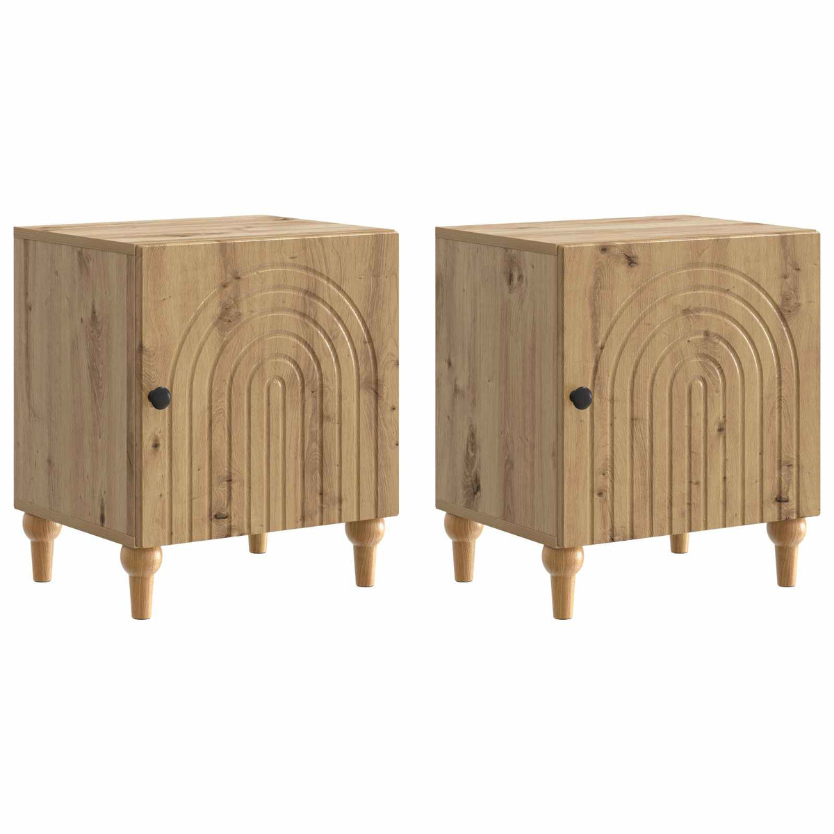 Nachttisch 2 stk. Artisan-Eiche 43 x 34,5 x 50 cm Holzwerkstoff