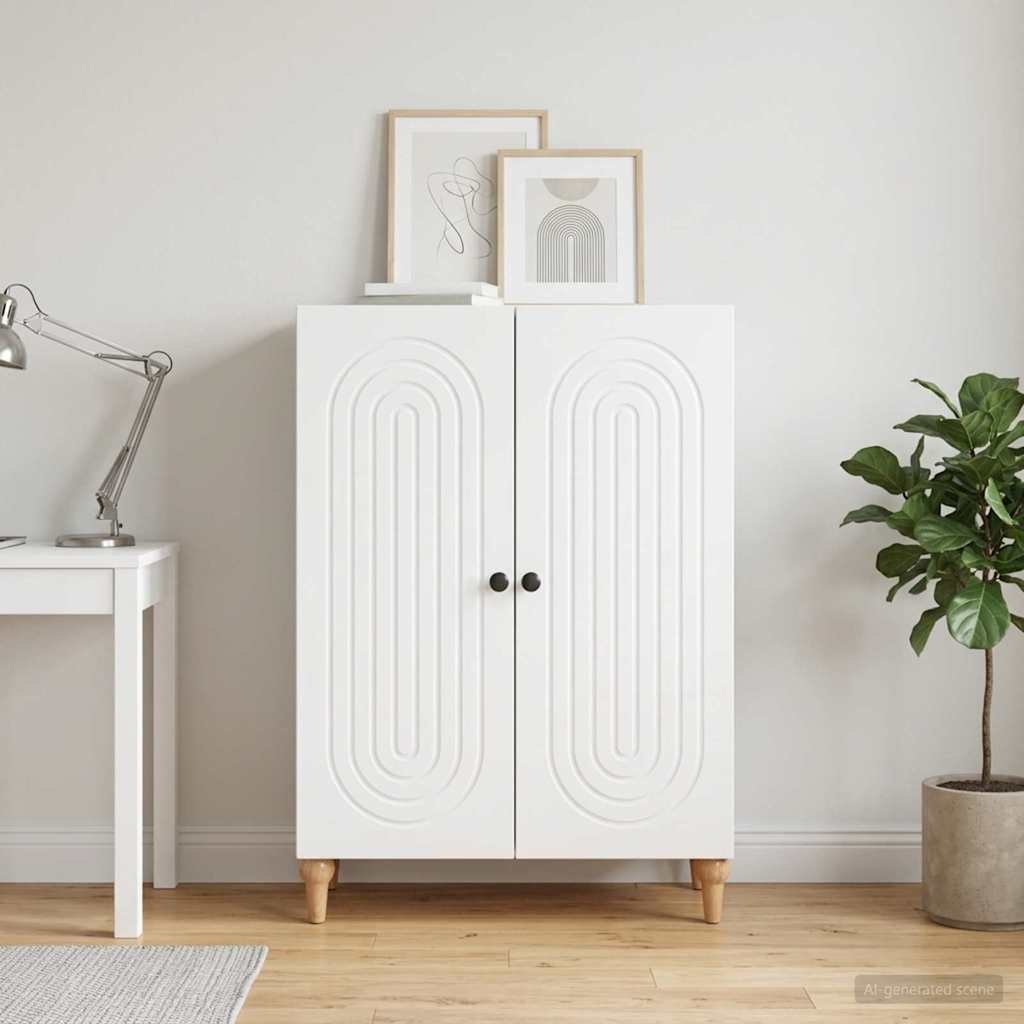 Sideboard Weiß 66 x 34,5 x 90 cm Holzwerkstoff
