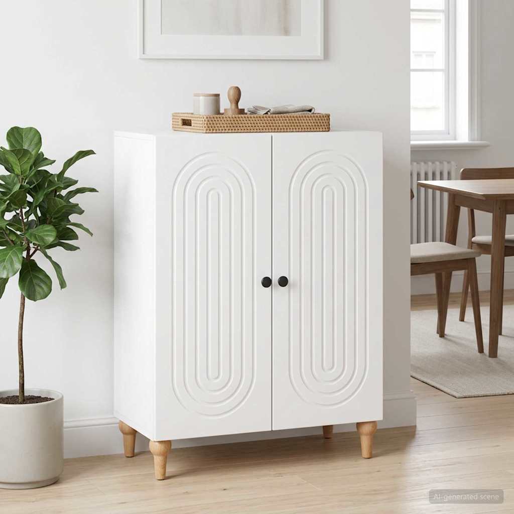 Sideboard Weiß 66 x 34,5 x 90 cm Holzwerkstoff