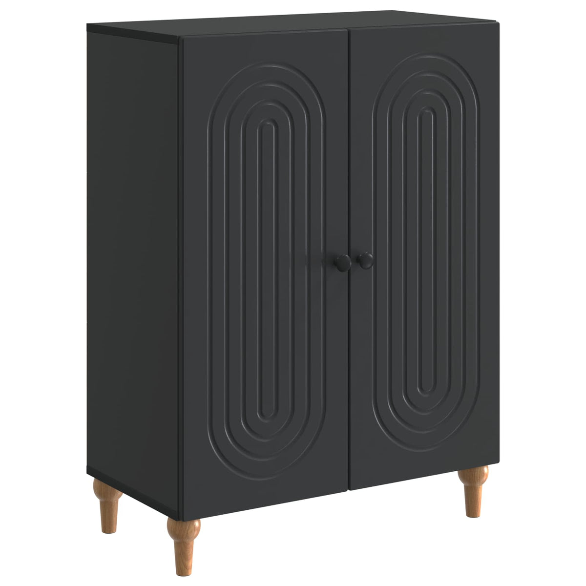 Sideboard Schwarz 66 x 34,5 x 90 cm Holzwerkstoff
