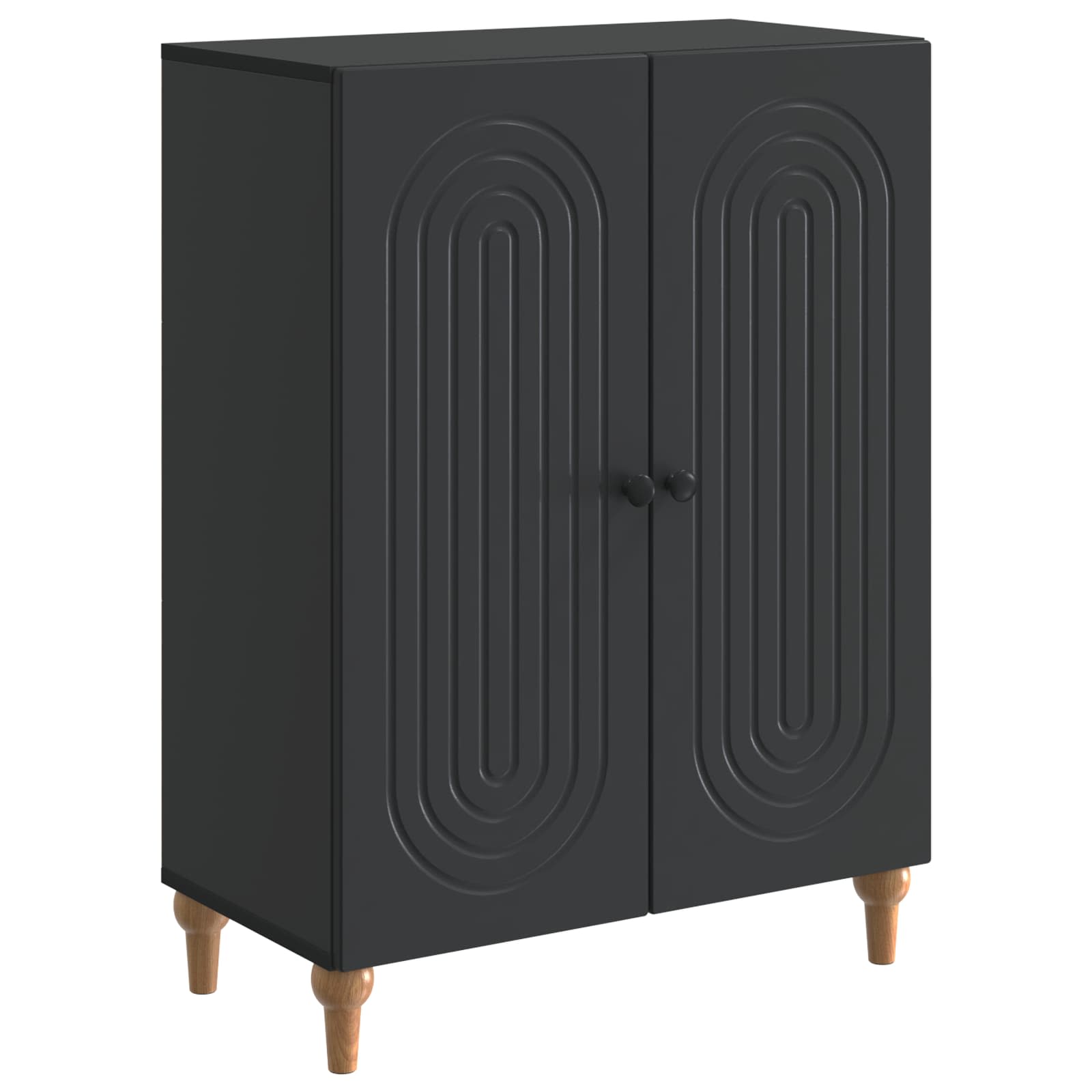 Sideboard Schwarz 66 x 34,5 x 90 cm Holzwerkstoff