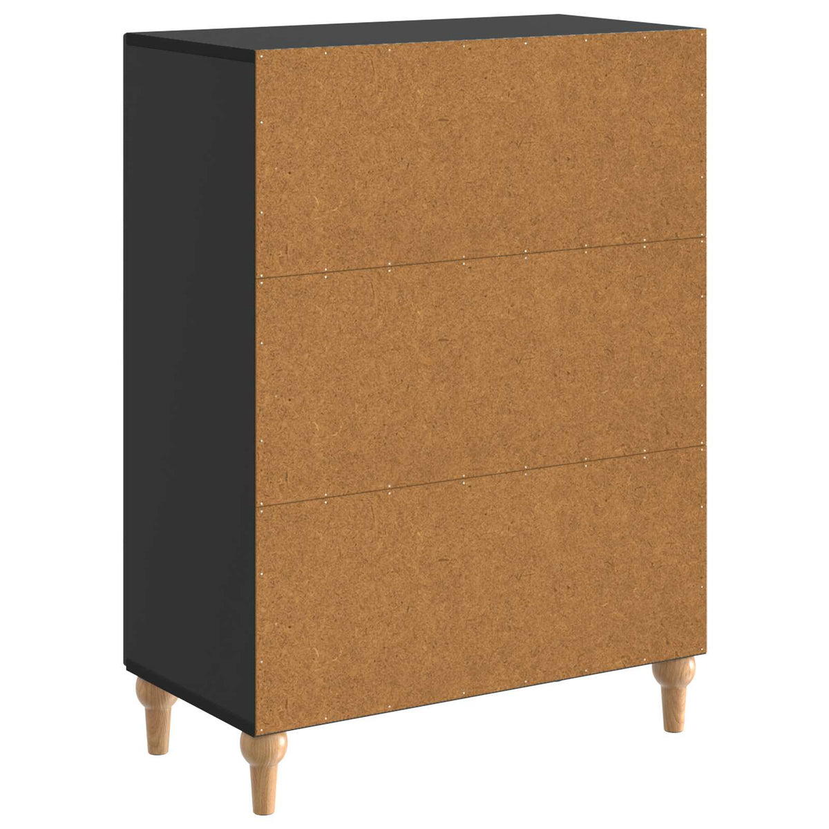Sideboard Schwarz 66 x 34,5 x 90 cm Holzwerkstoff