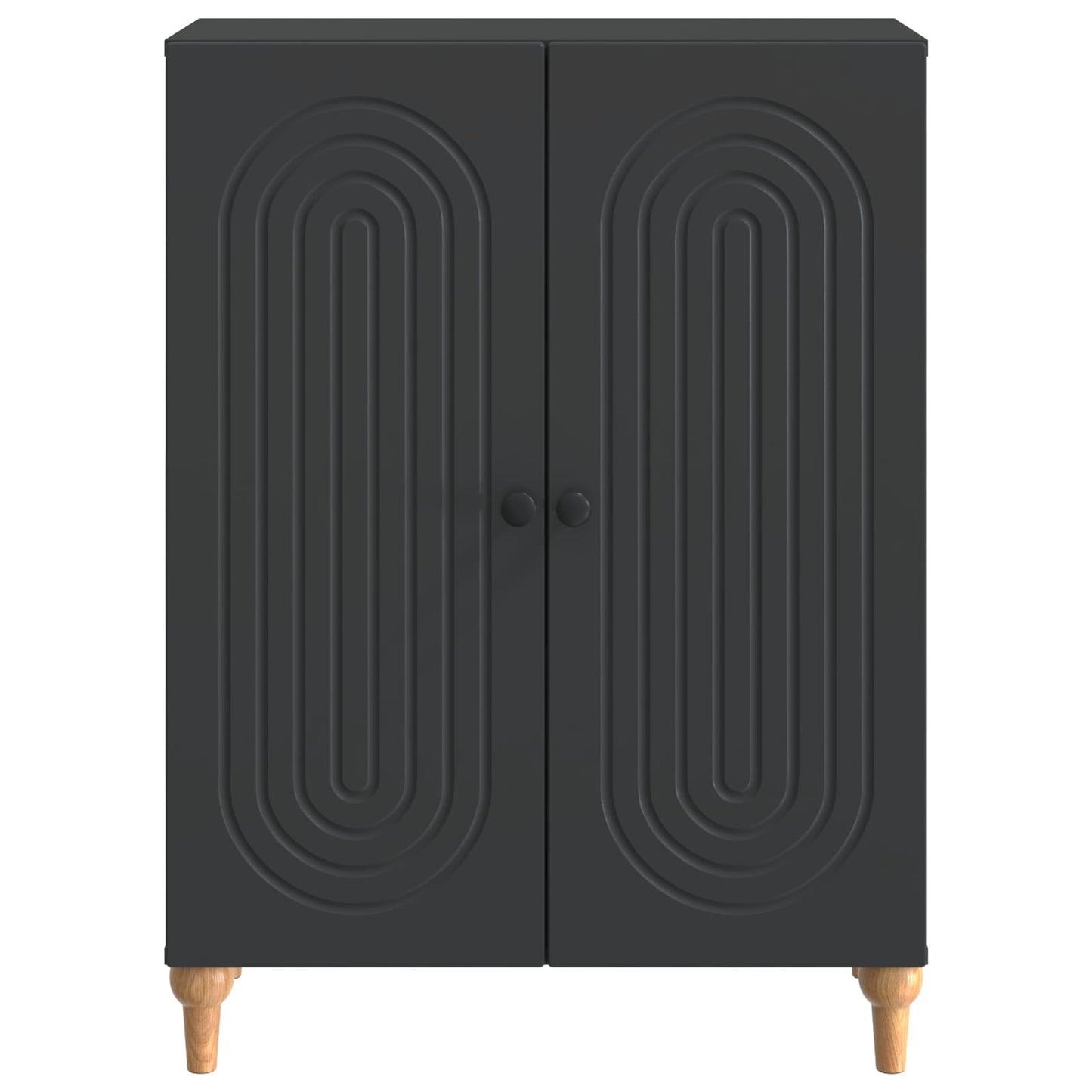 Sideboard Schwarz 66 x 34,5 x 90 cm Holzwerkstoff
