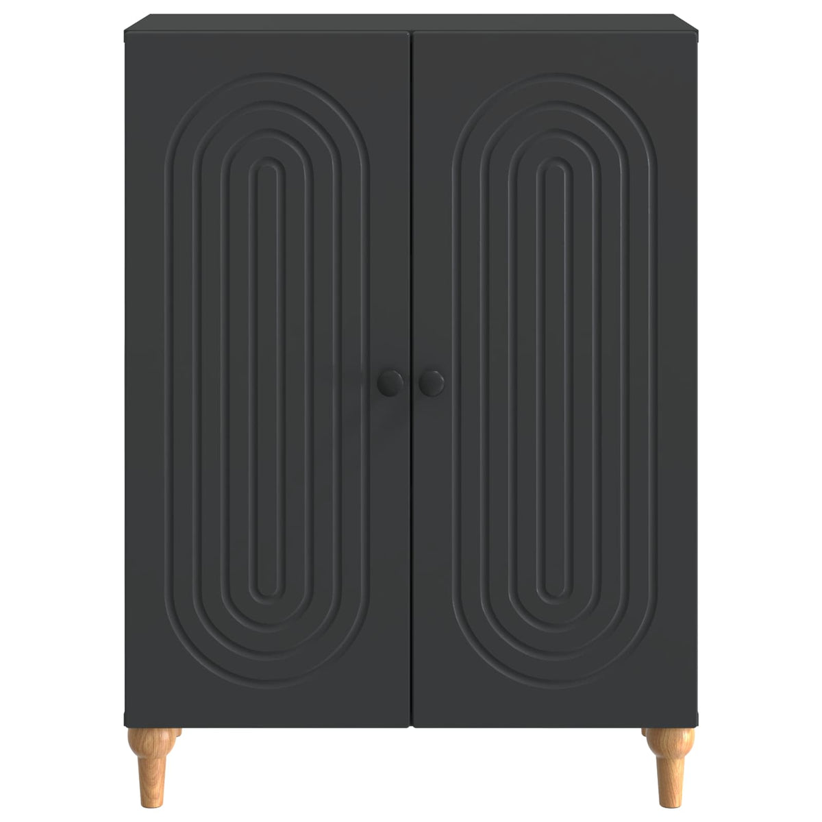 Sideboard Schwarz 66 x 34,5 x 90 cm Holzwerkstoff