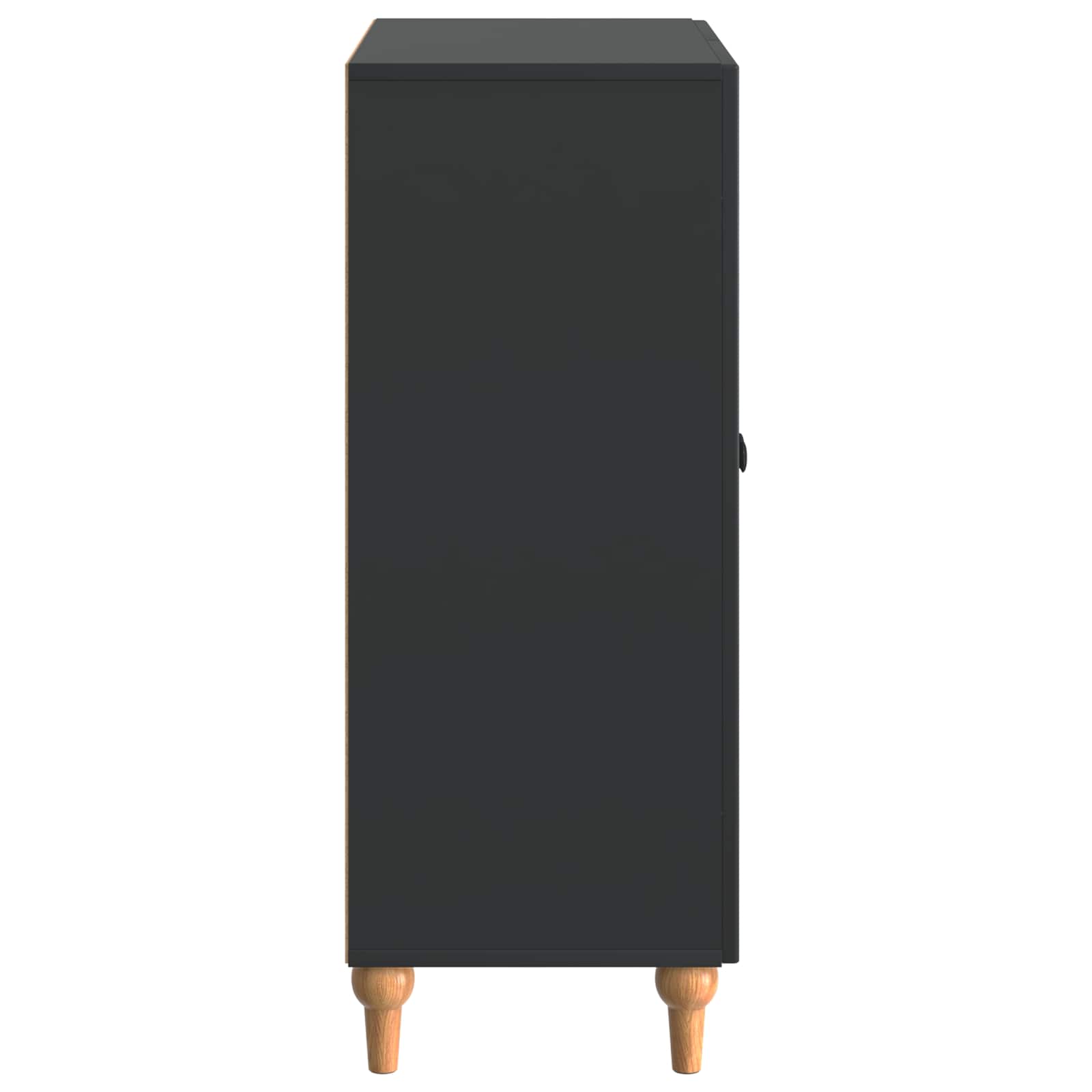 Sideboard Schwarz 66 x 34,5 x 90 cm Holzwerkstoff