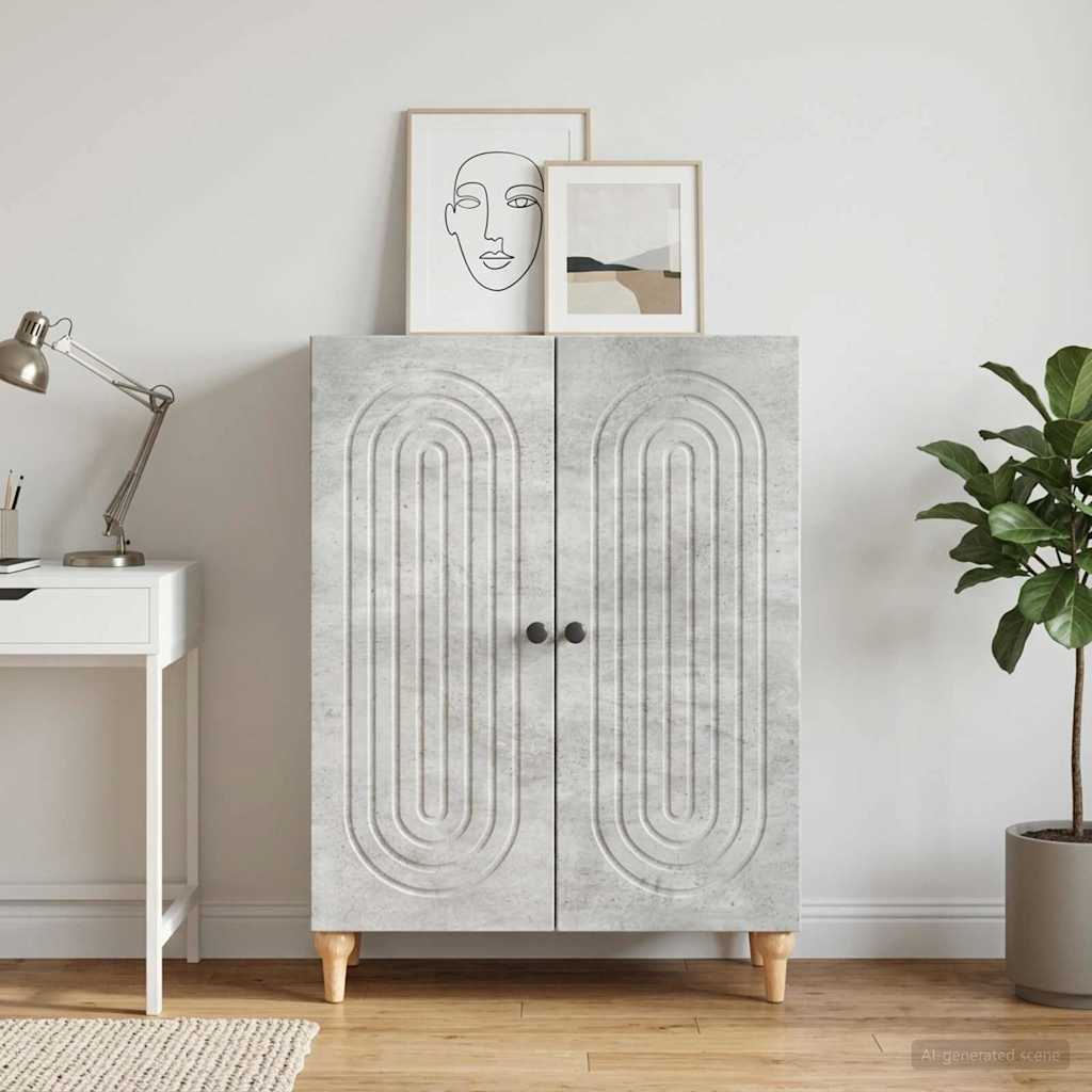 Sideboard Betongrau 66 x 34,5 x 90 cm Holzwerkstoff
