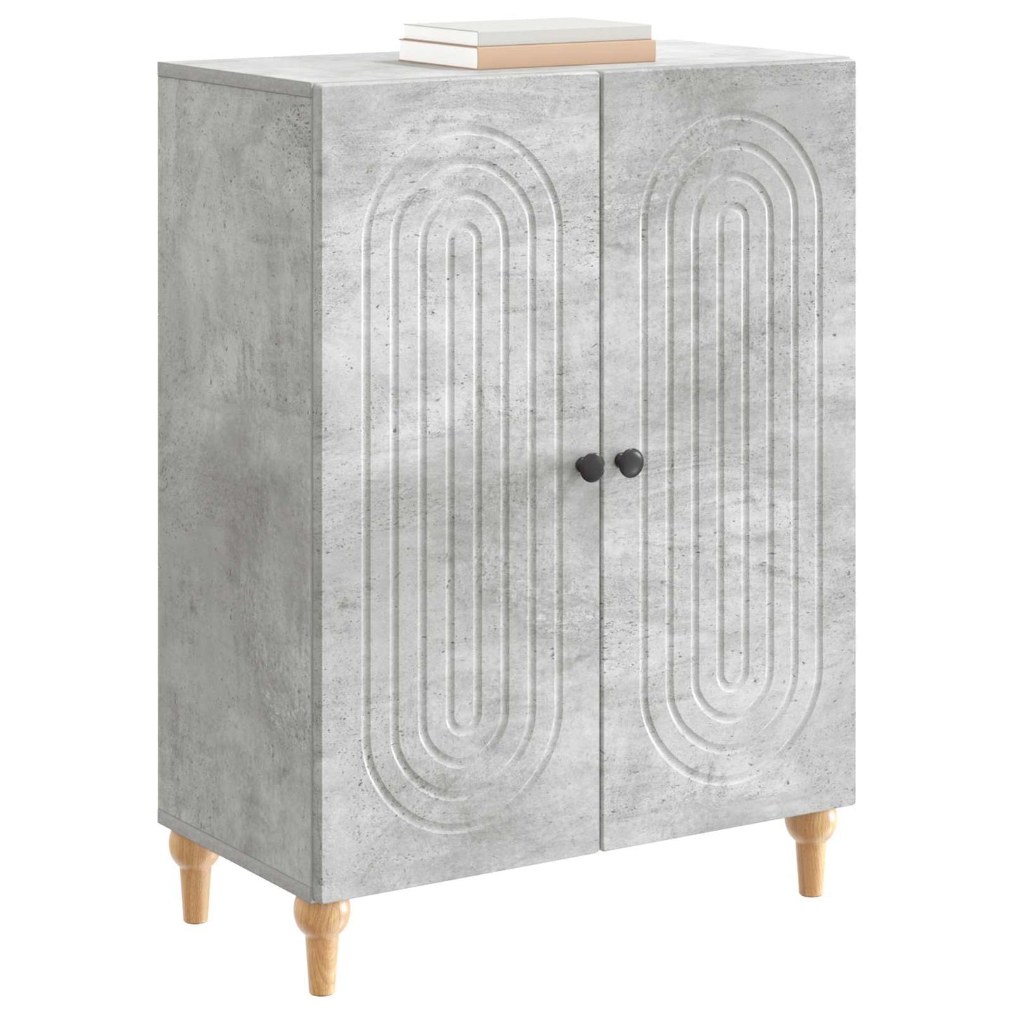 Sideboard Betongrau 66 x 34,5 x 90 cm Holzwerkstoff