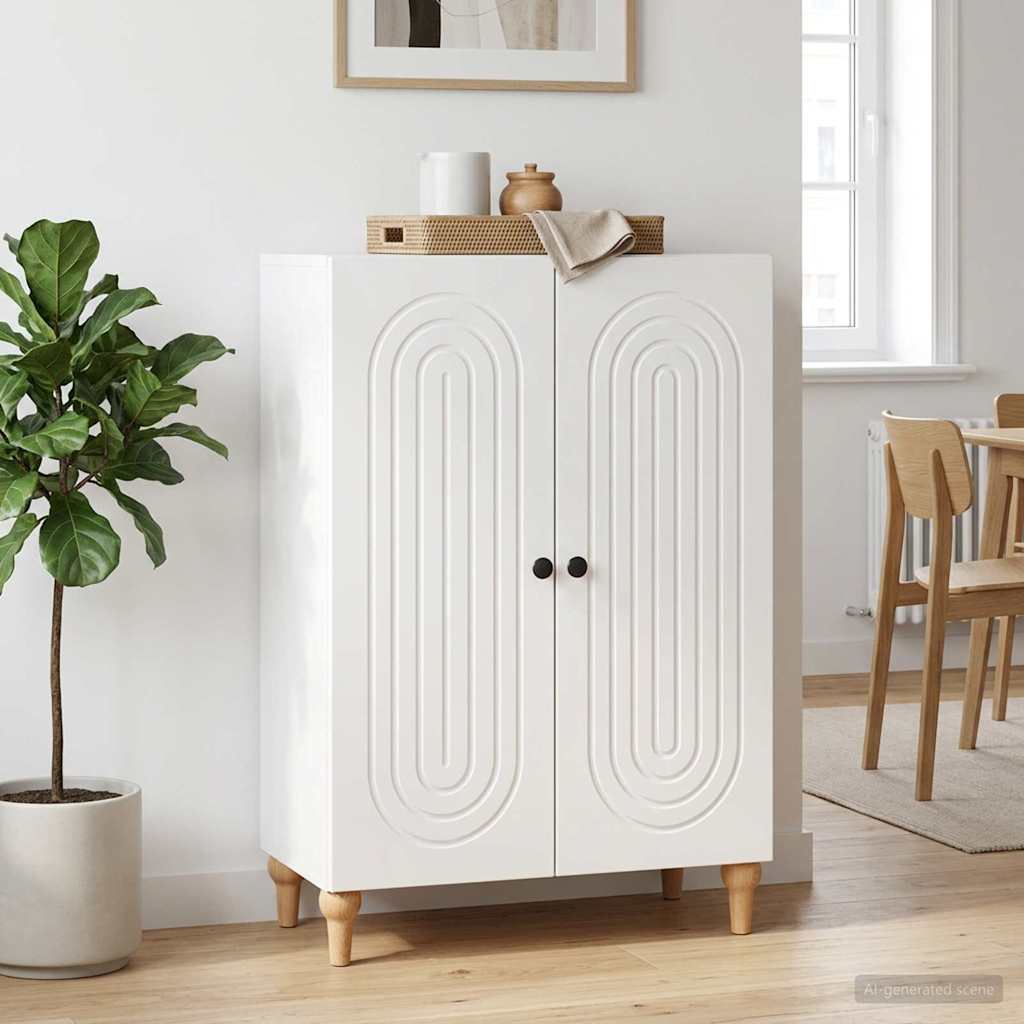 Sideboard Hochglanz Weiß 66 x 34,5 x 90 cm Holzwerkstoff
