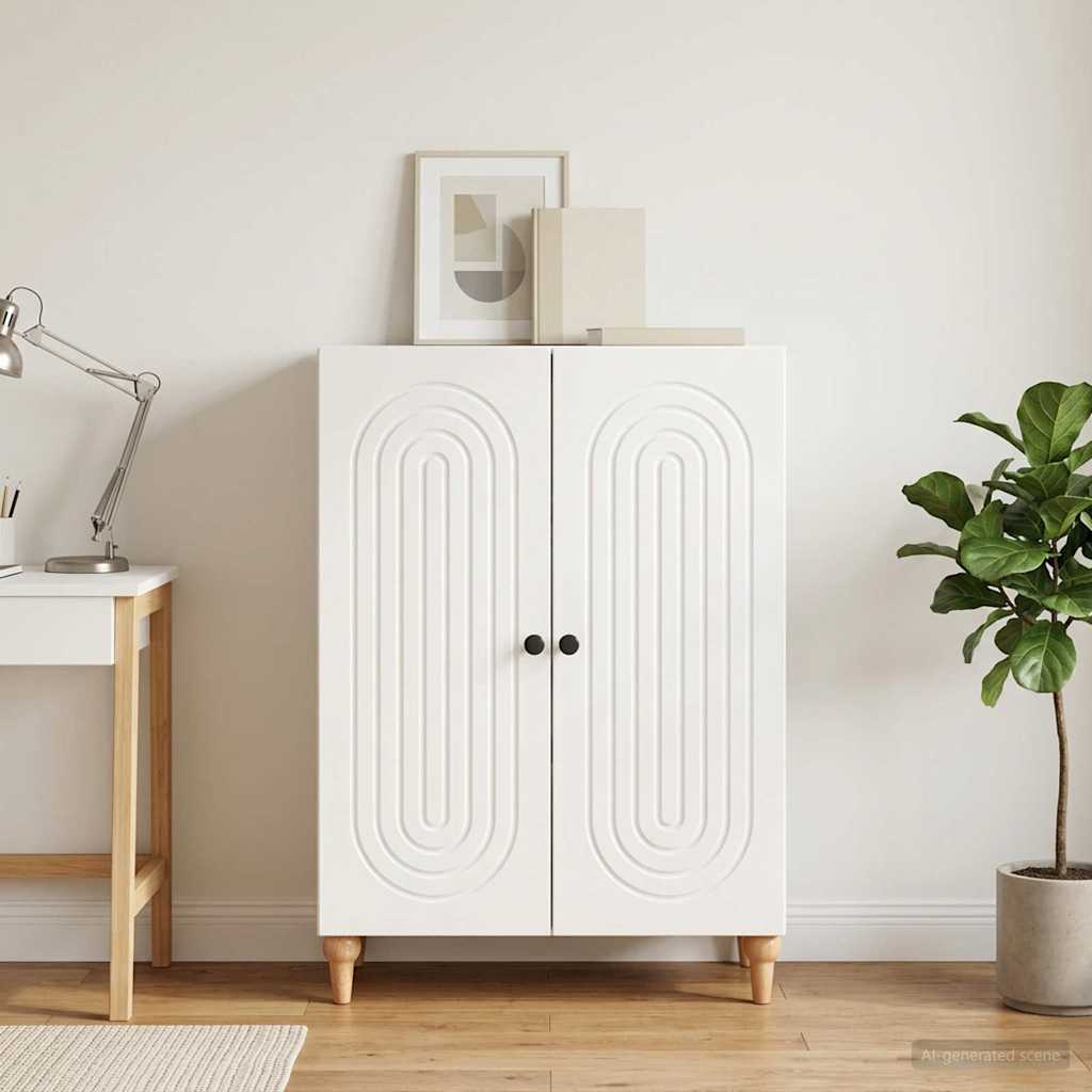 Sideboard Hochglanz Weiß 66 x 34,5 x 90 cm Holzwerkstoff