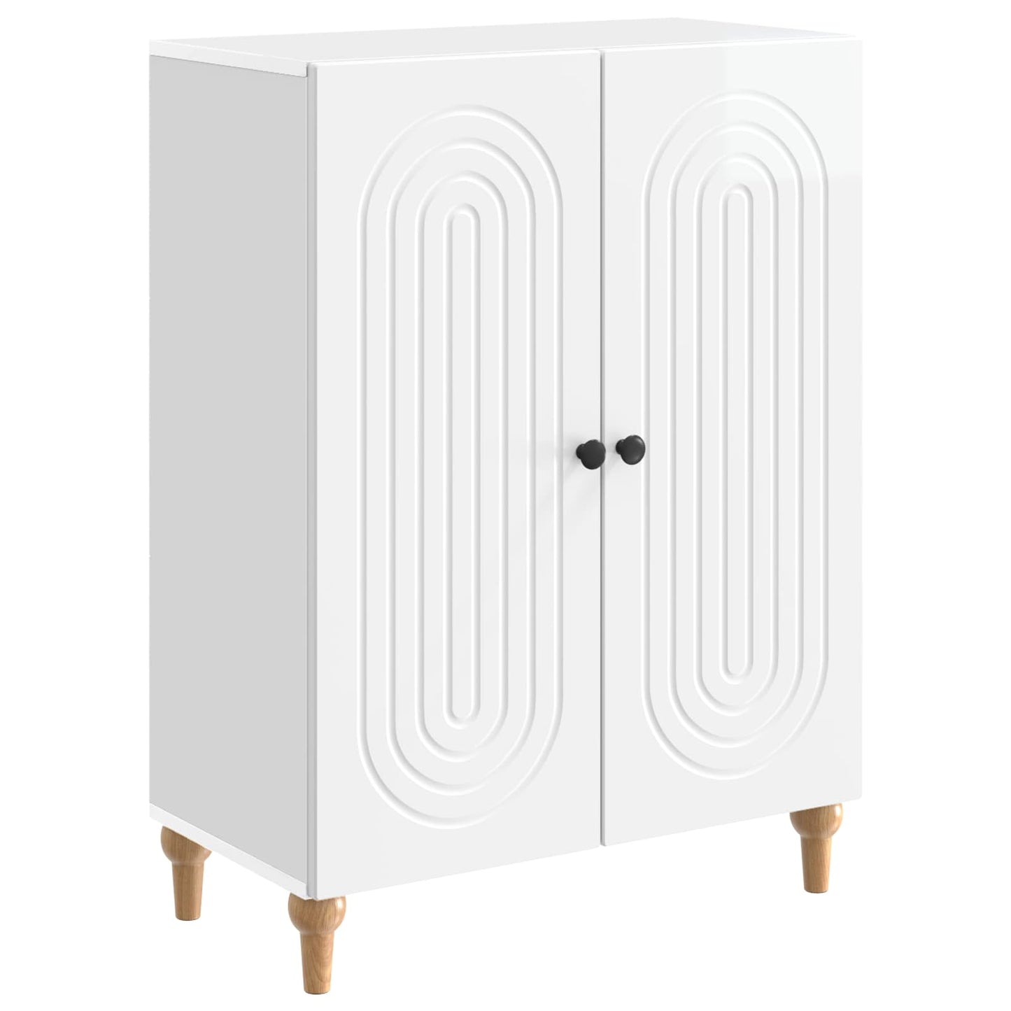 Sideboard Hochglanz Weiß 66 x 34,5 x 90 cm Holzwerkstoff