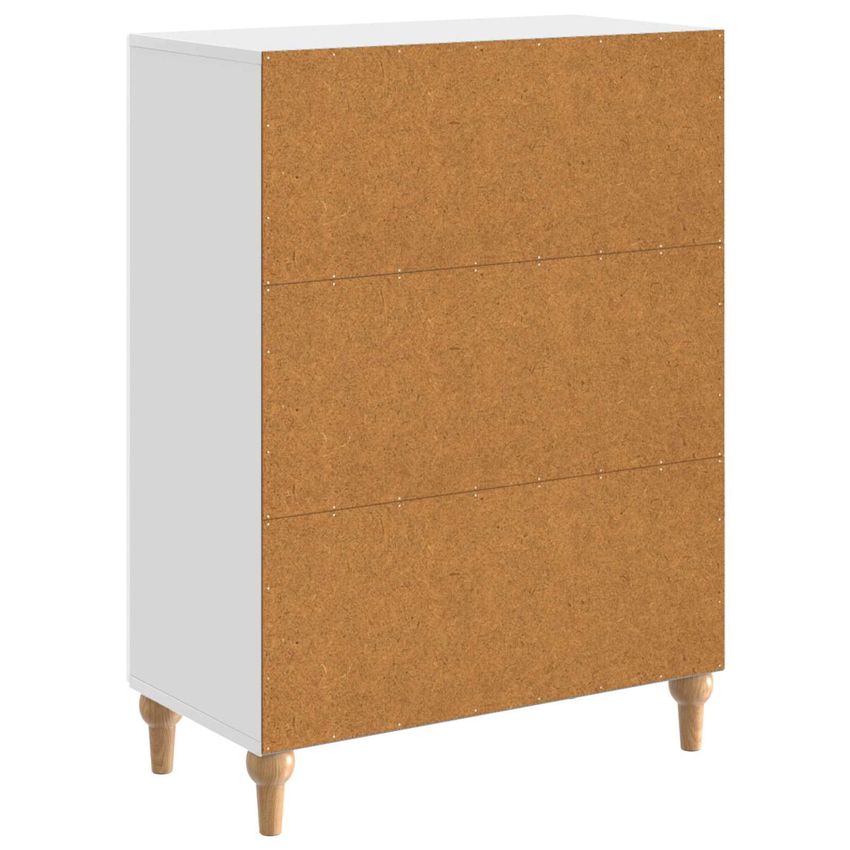 Sideboard Hochglanz Weiß 66 x 34,5 x 90 cm Holzwerkstoff