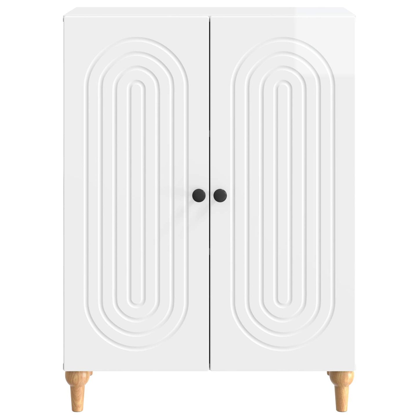 Sideboard Hochglanz Weiß 66 x 34,5 x 90 cm Holzwerkstoff
