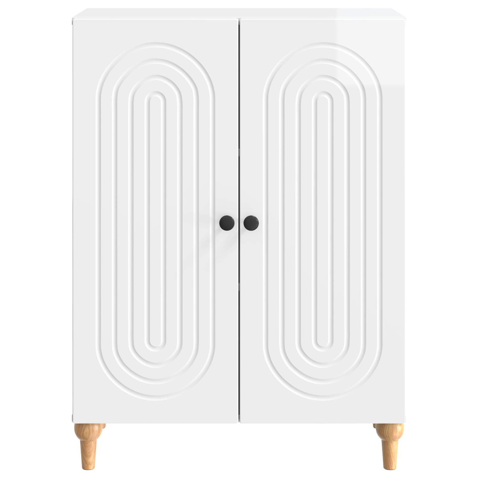 Sideboard Hochglanz Weiß 66 x 34,5 x 90 cm Holzwerkstoff