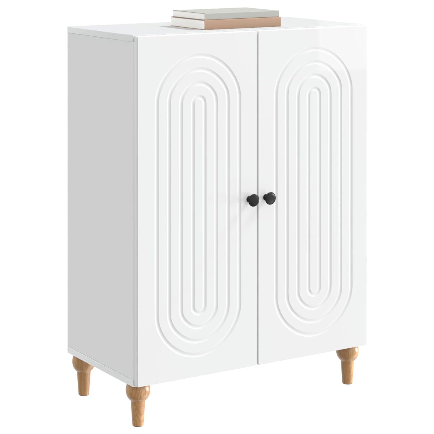 Sideboard Hochglanz Weiß 66 x 34,5 x 90 cm Holzwerkstoff