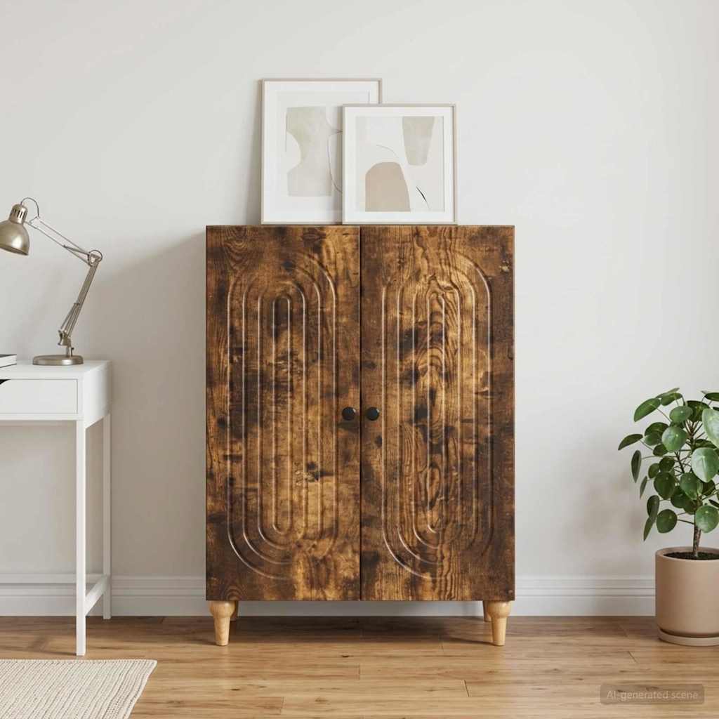 Sideboard Räuchereiche 66 x 34,5 x 90 cm Holzwerkstoff