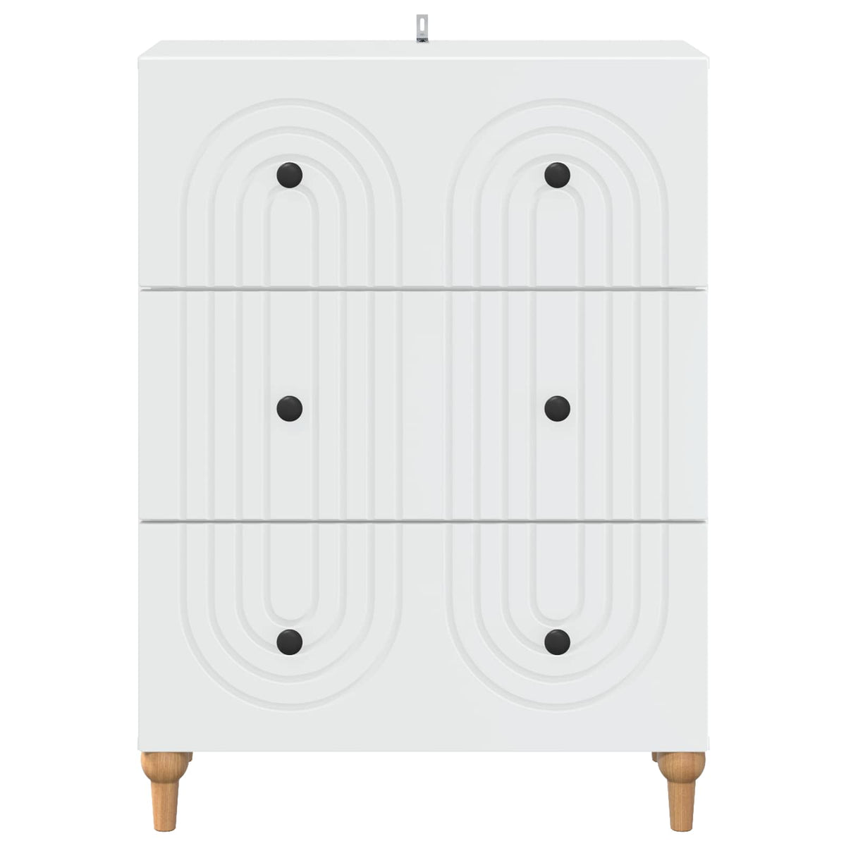 Schubladenschrank Weiß 66 x 34,5 x 90 cm Holzwerkstoff