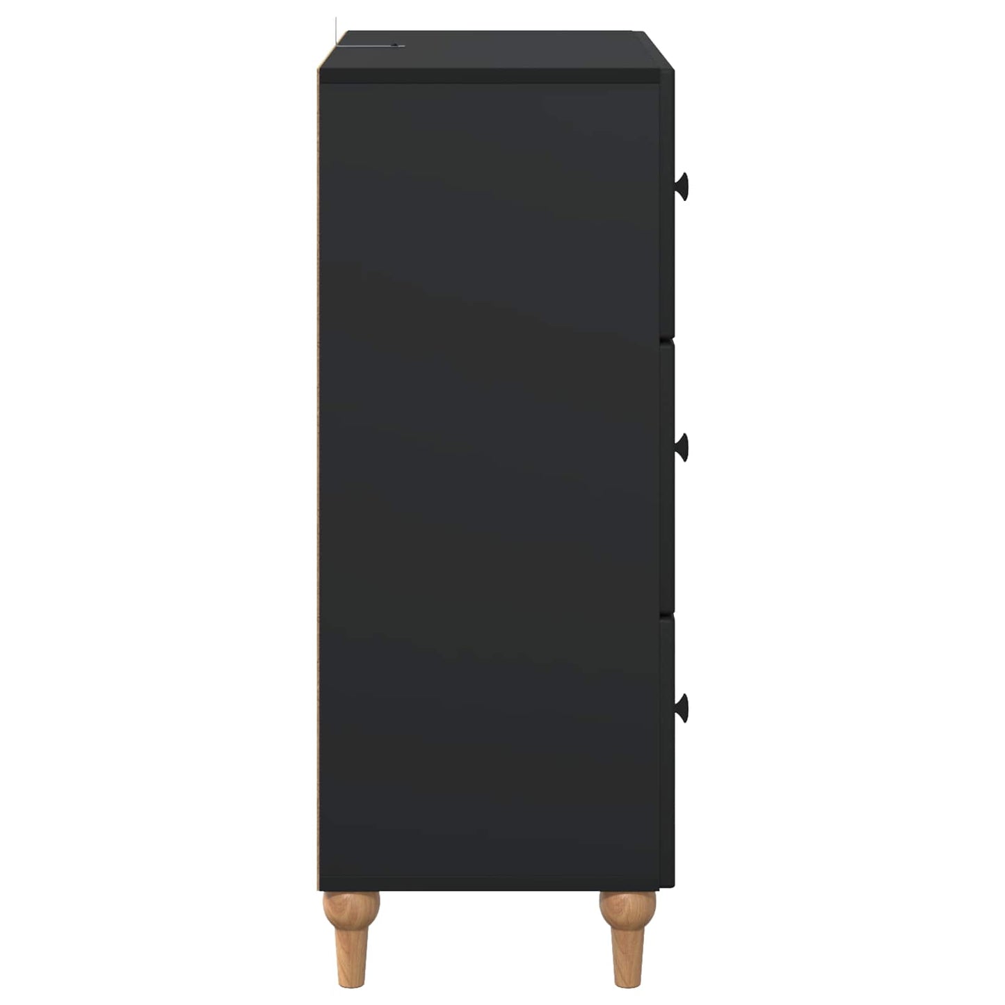 Schubladenschrank Schwarz 66 x 34,5 x 90 cm Holzwerkstoff