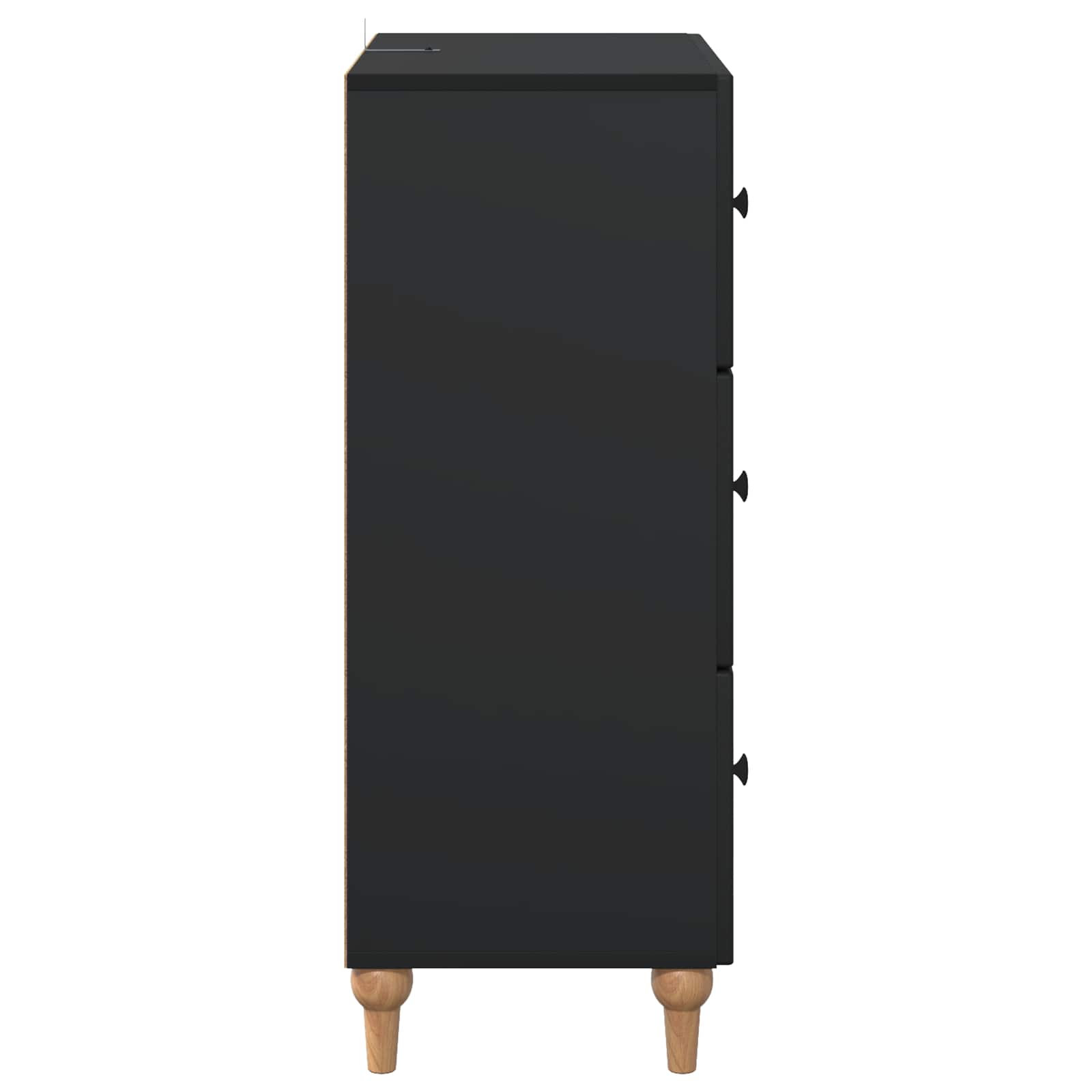 Schubladenschrank Schwarz 66 x 34,5 x 90 cm Holzwerkstoff