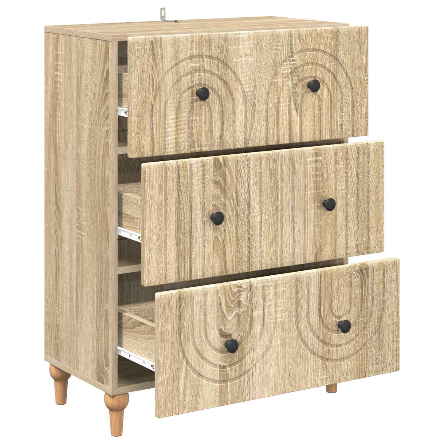 Schubladenschrank Sonoma-Eiche 66 x 34,5 x 90 cm Holzwerkstoff