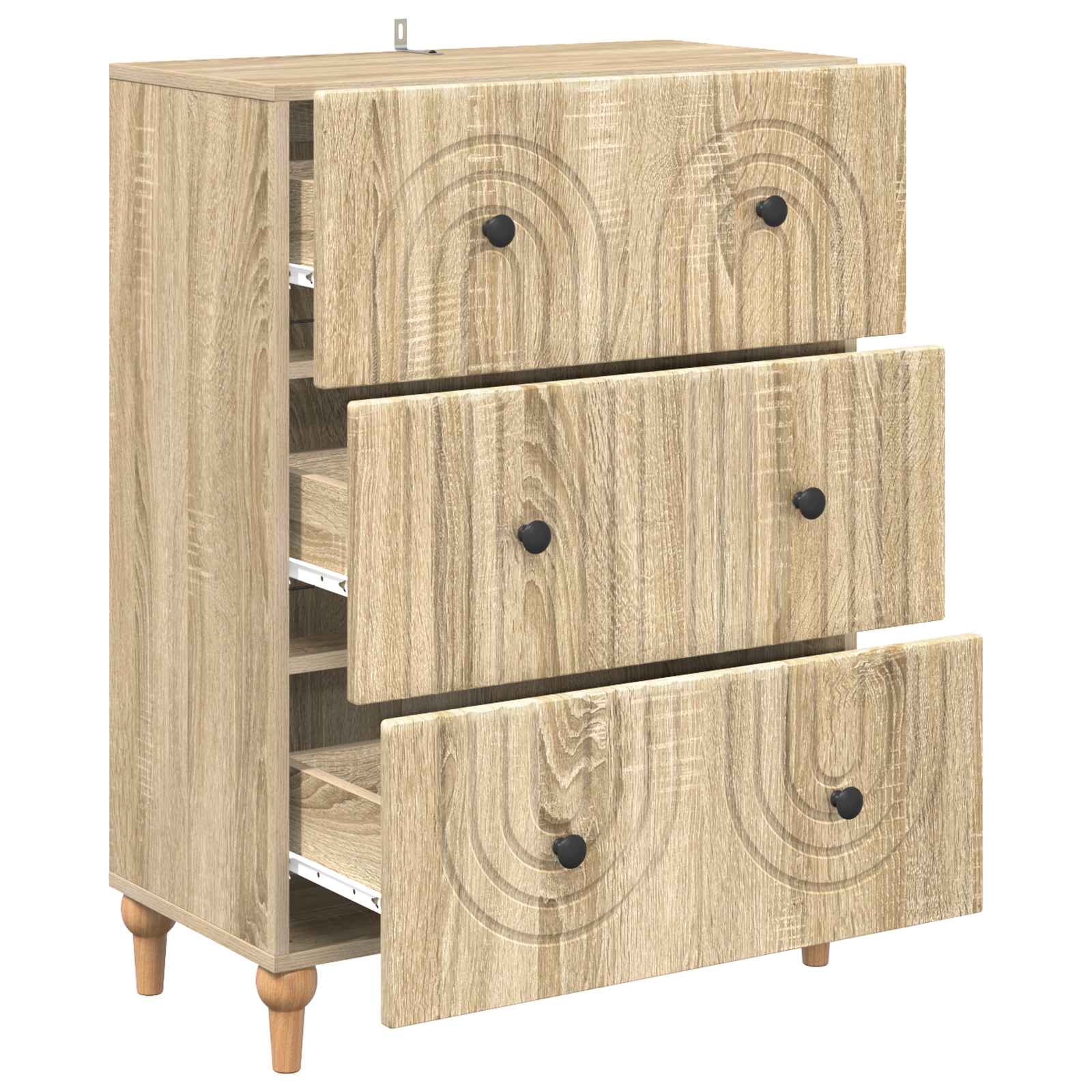 Schubladenschrank Sonoma-Eiche 66 x 34,5 x 90 cm Holzwerkstoff