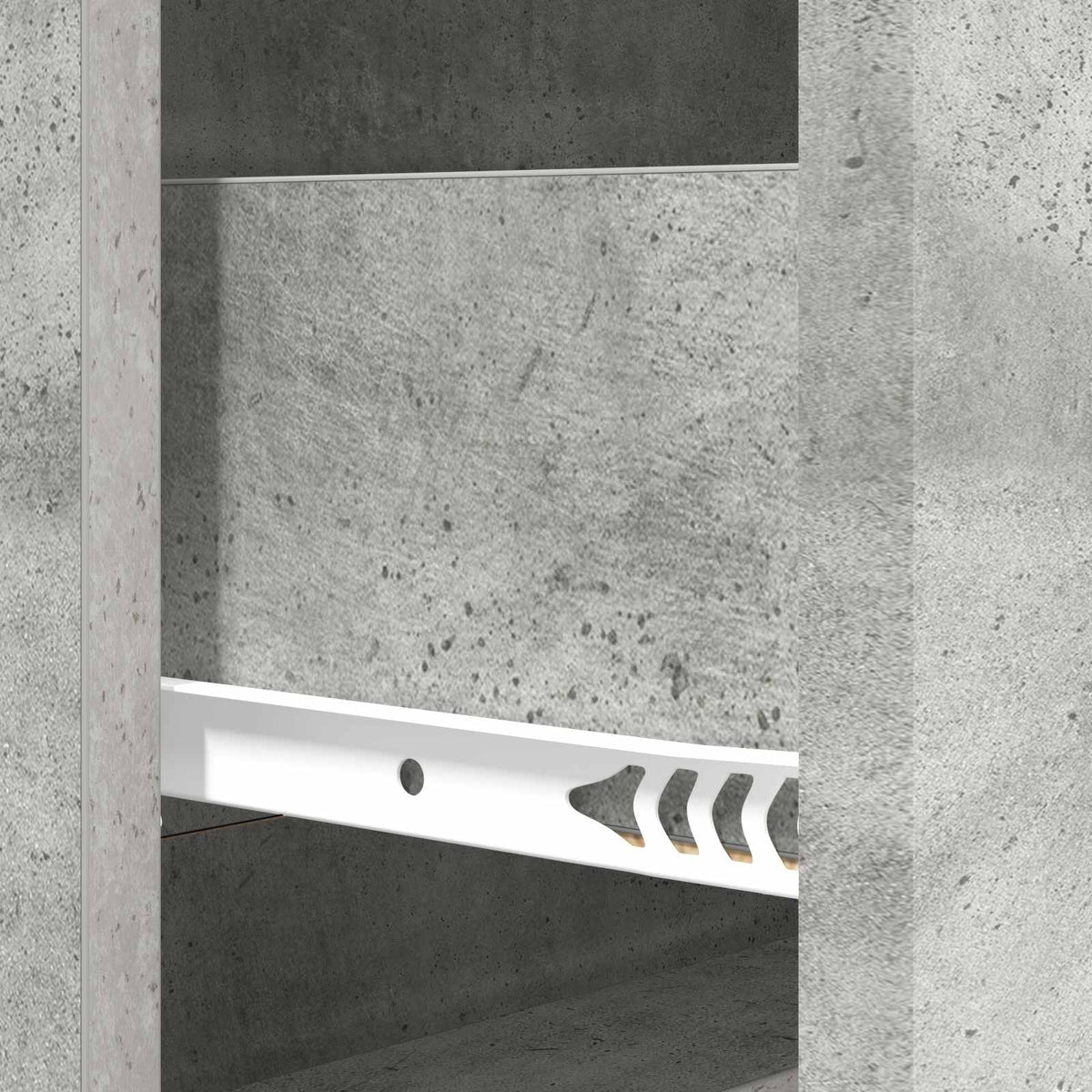 Schubladenschrank Betongrau 66 x 34,5 x 90 cm Holzwerkstoff