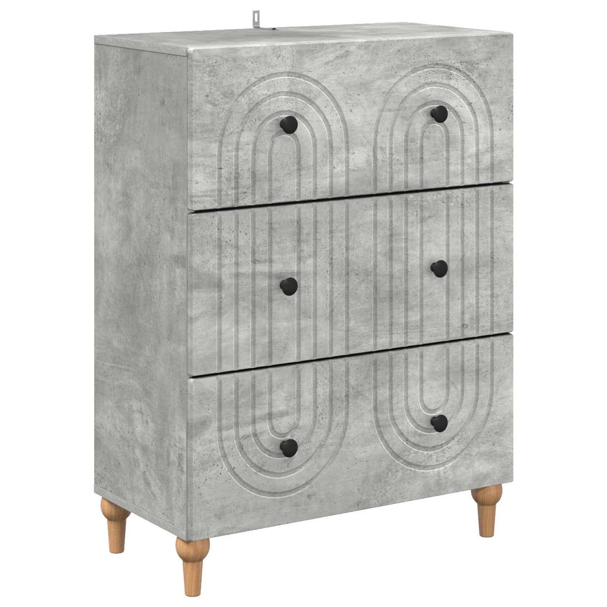Schubladenschrank Betongrau 66 x 34,5 x 90 cm Holzwerkstoff