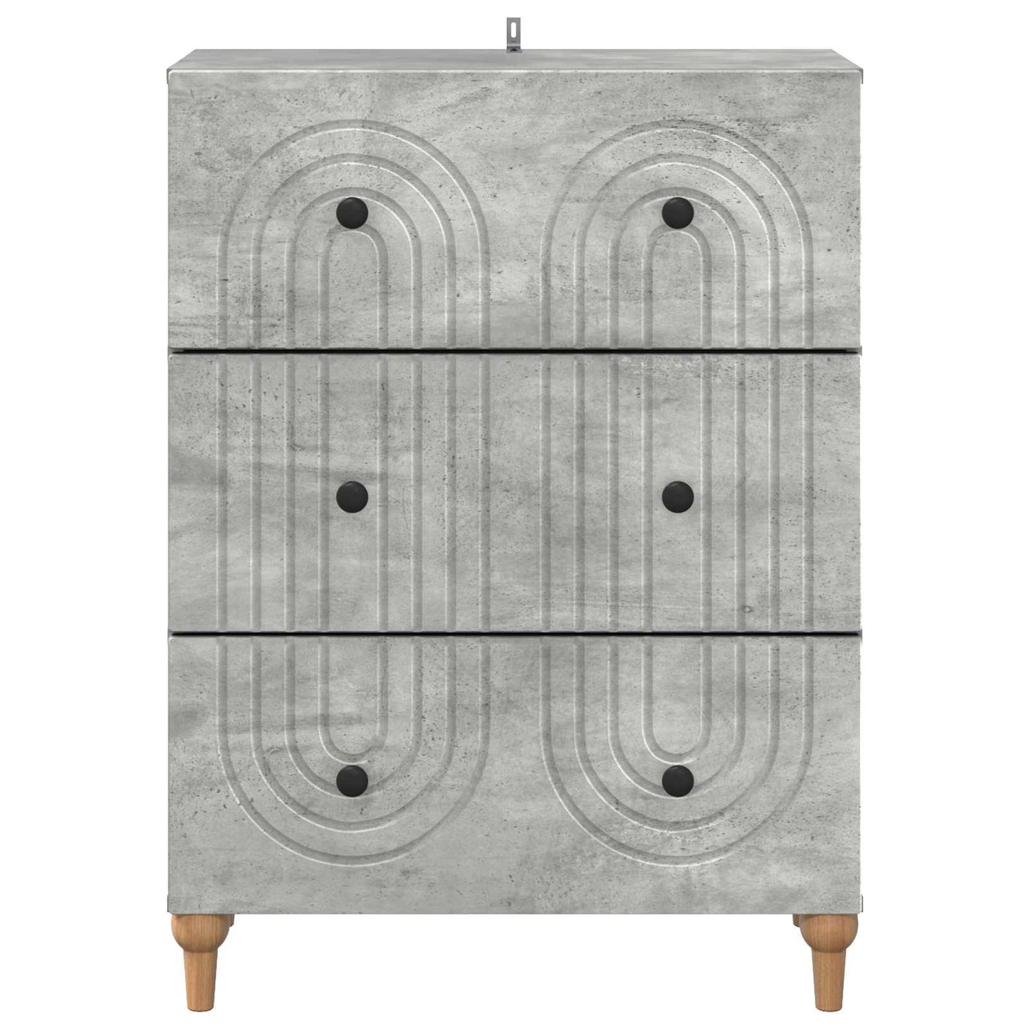 Schubladenschrank Betongrau 66 x 34,5 x 90 cm Holzwerkstoff